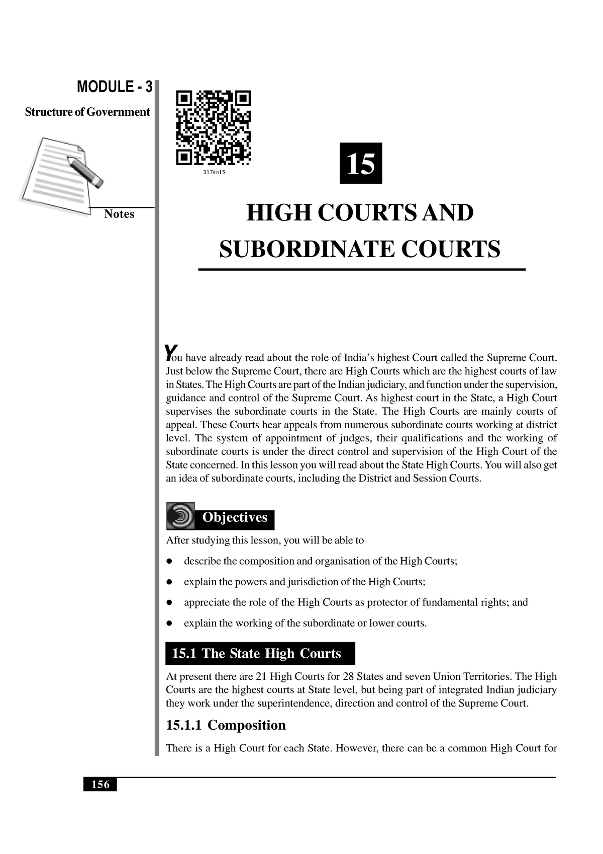 Judiciary System Of India - MODULE - 3 Notes Political Science ...