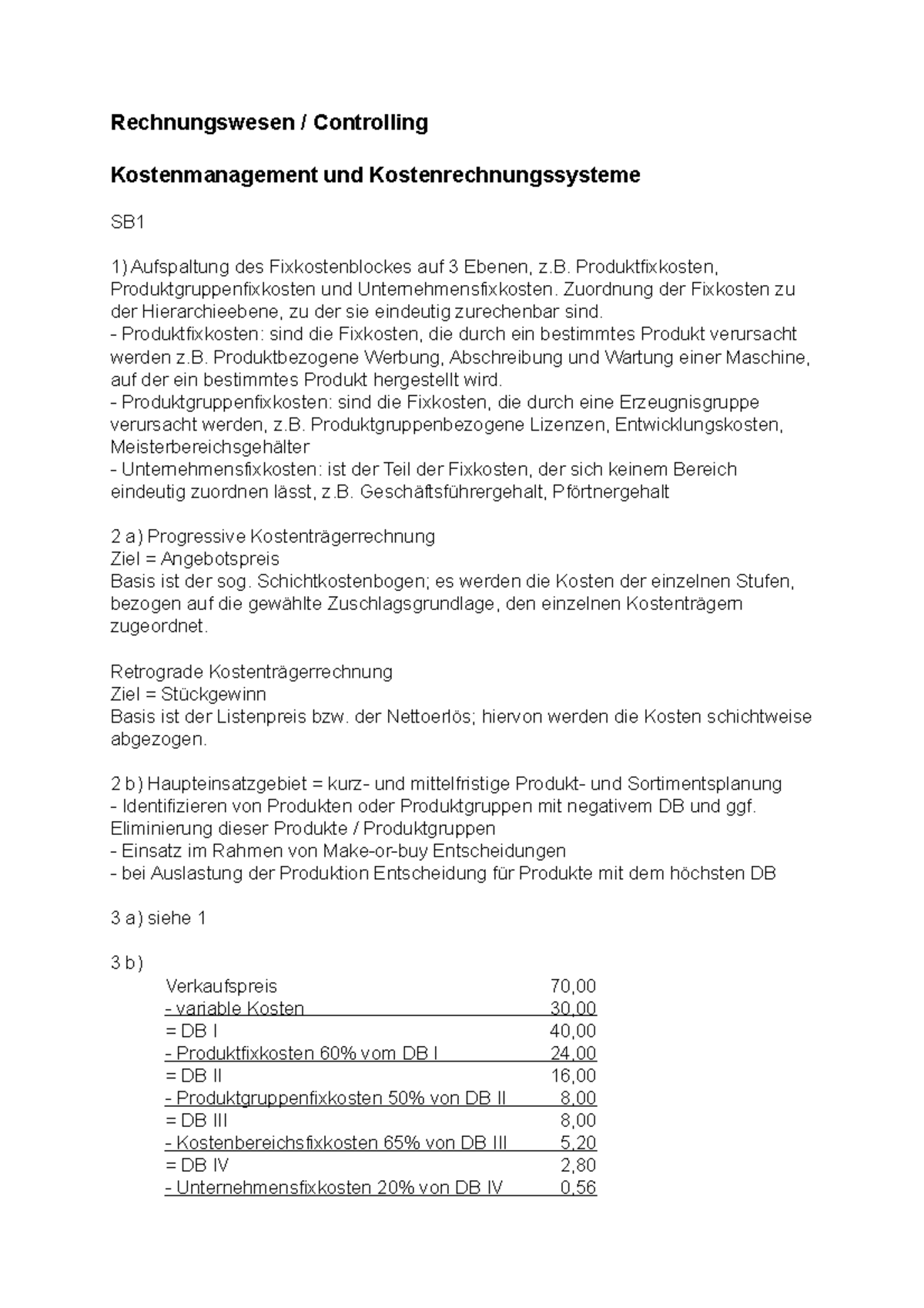 4 Kostenmanagement und Kostenrechnungssysteme - Rechnungswesen ...