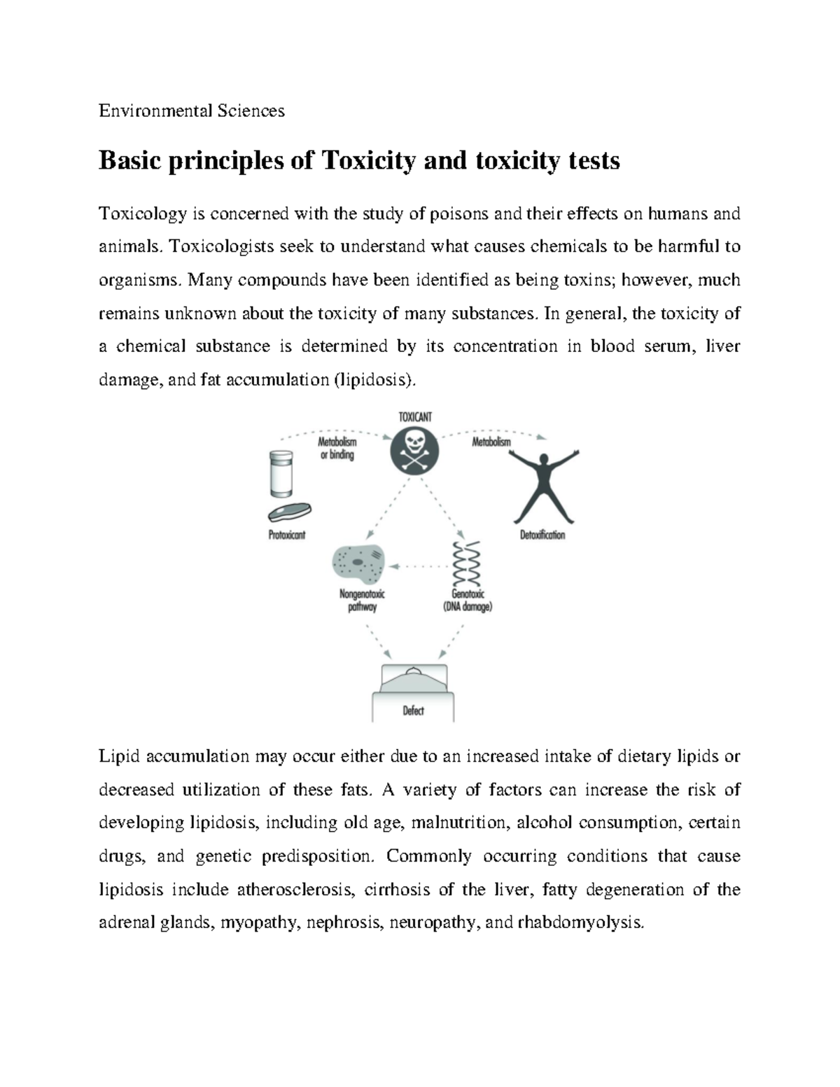 Basic Principles Of Toxicity And Toxicity Tests - Environmental ...