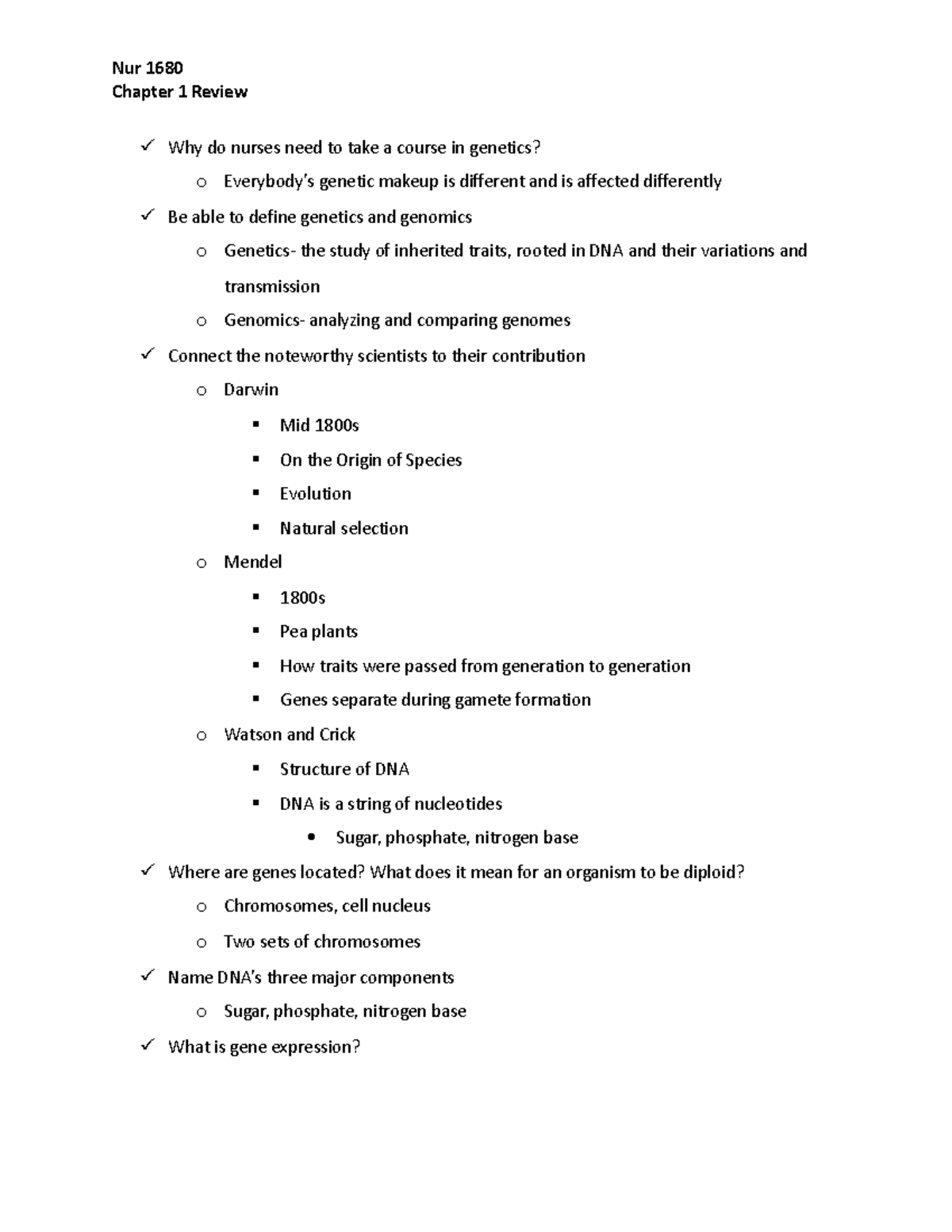 Ch 1 Review Chapter 1 Review Why do nurses need to take a course in