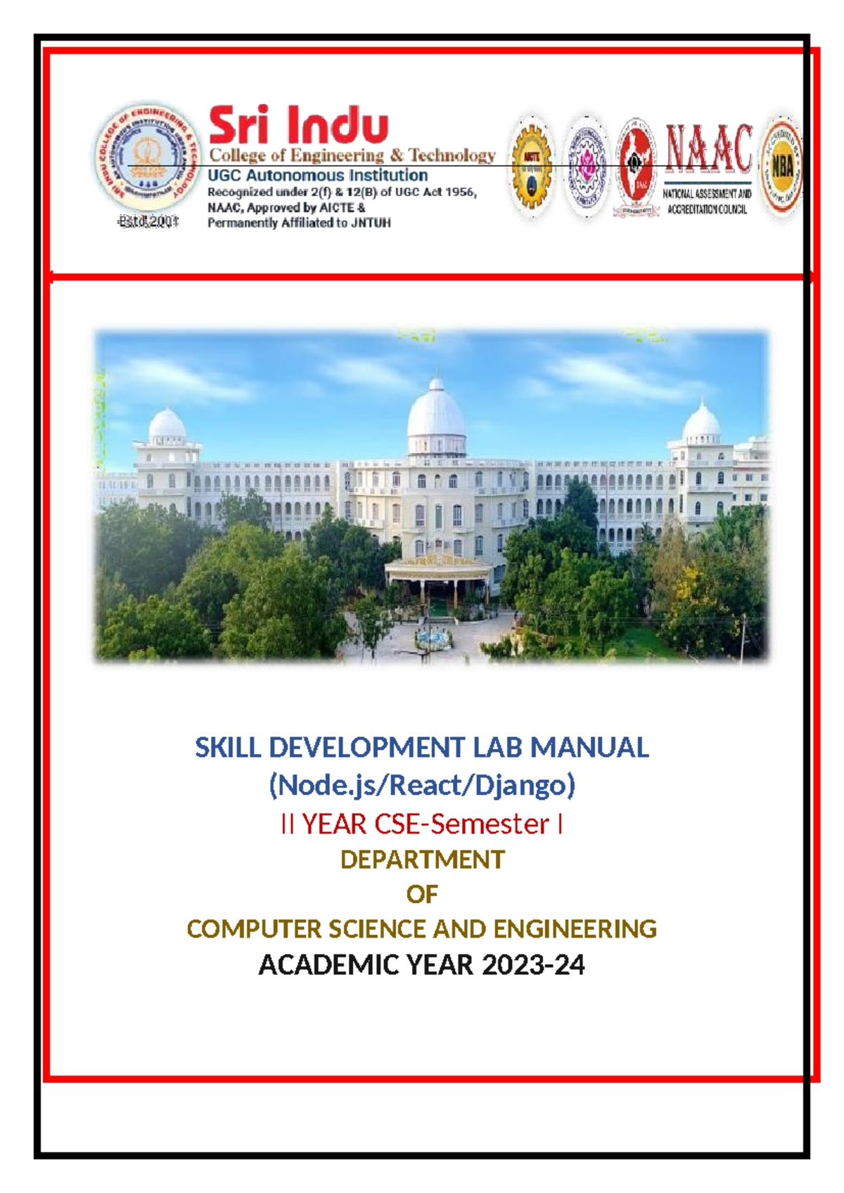 Skill Development LAB Manual CSE( viva questions) 2ND SEM SKILL