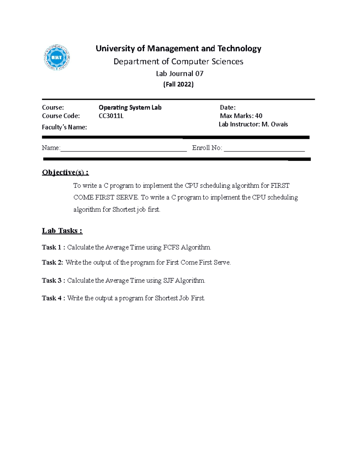 F2020266005 Lab 7 - Lecture Notes - University Of Management And ...