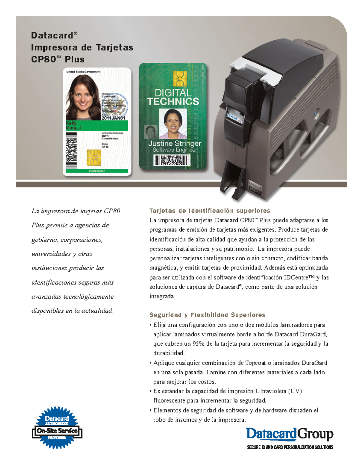 DS ES CP80Plus IN8-6123 - La impresora de tarjetas CP Plus permite a ...