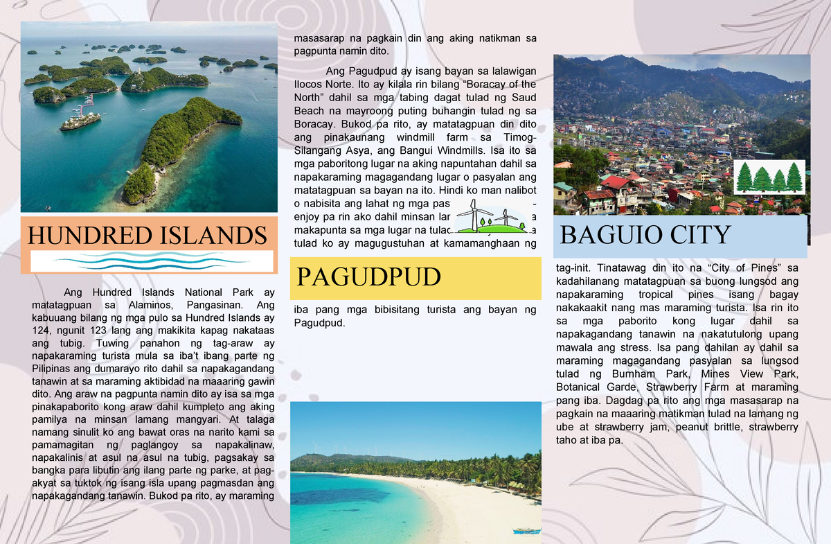 travel brochure pangasinan