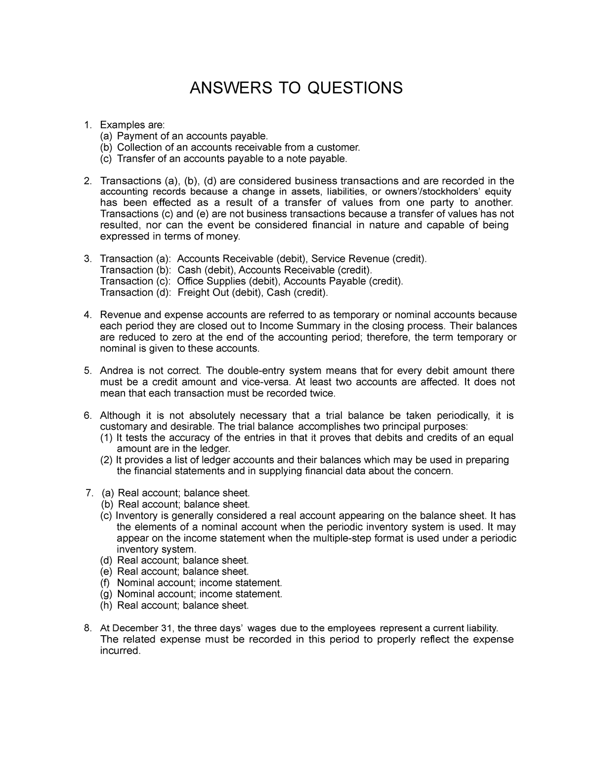 Intermediate accounting solutions chapter 3 debits and credits ...