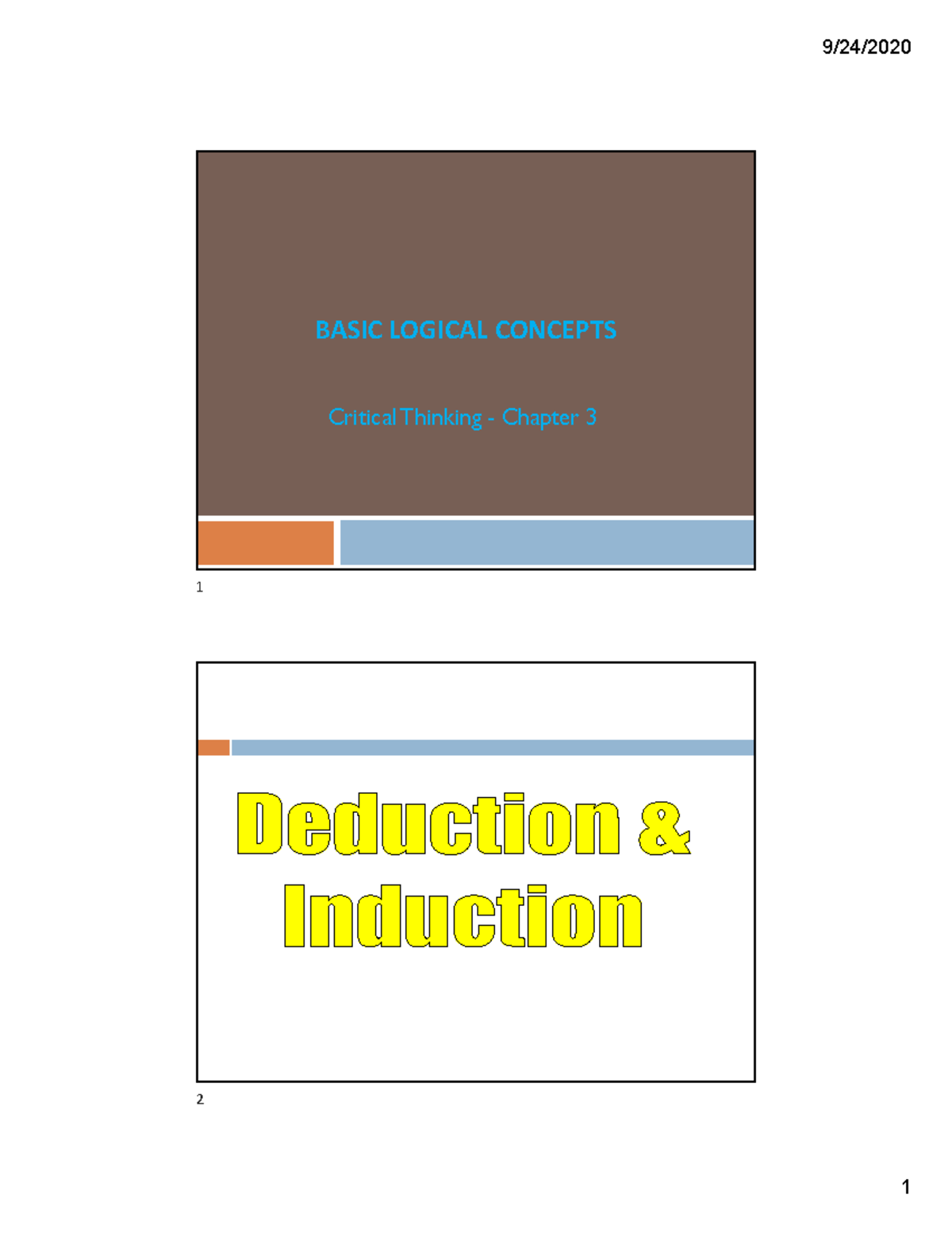 logic and critical thinking chapter 3