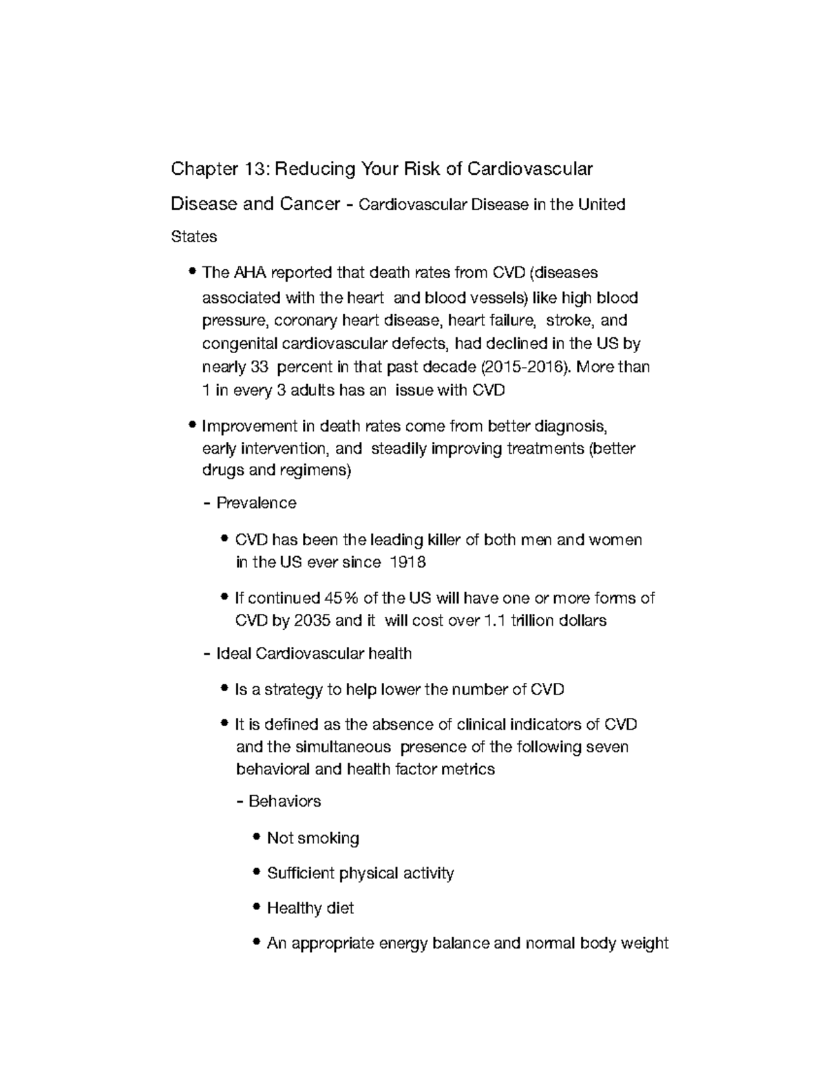 Chapter 13 Reducing Your Risk of Cardiovascular Disease and Cancer ...