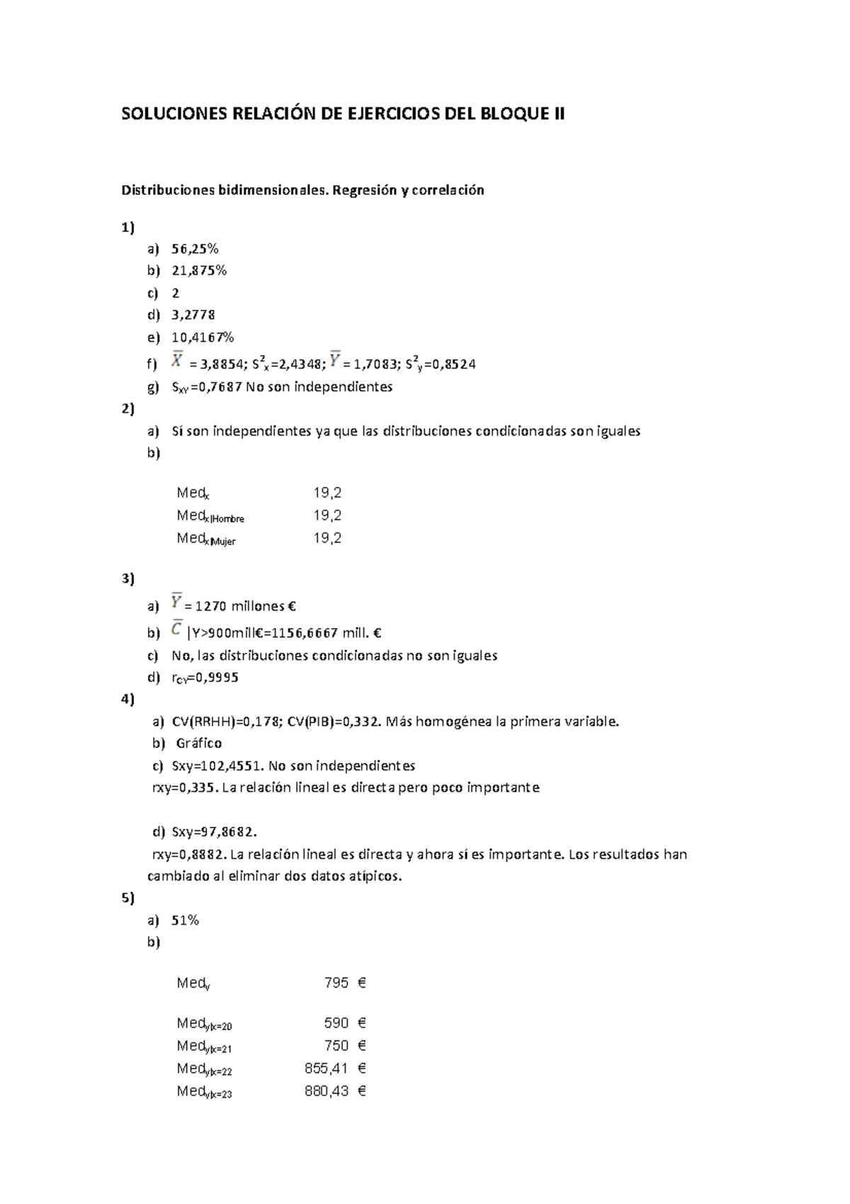 Soluciones Bloque II - RESOLUCION DE PRACTICAS DE EJERCICIOS DEL AÑO ...