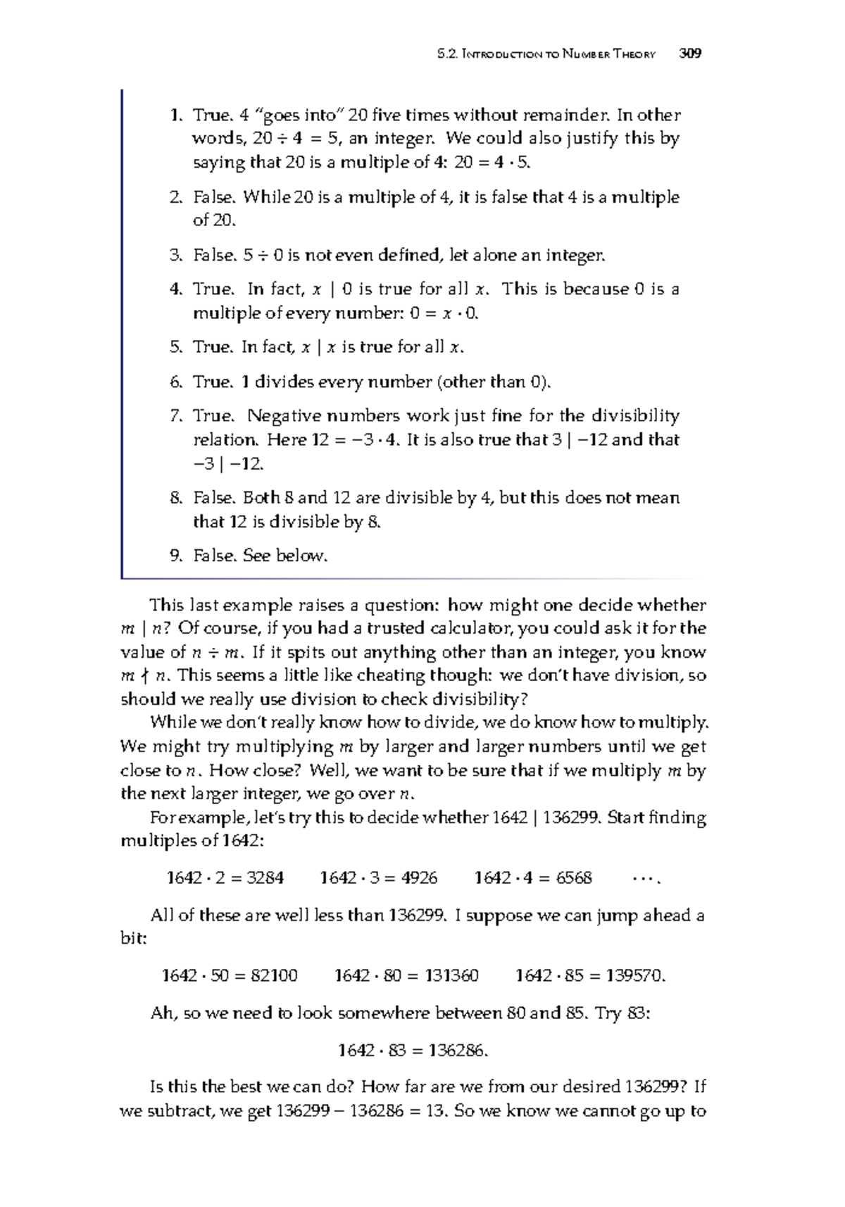 Discrete mathematics-109 - Introduction to Number Theory 309 True. 4 ...
