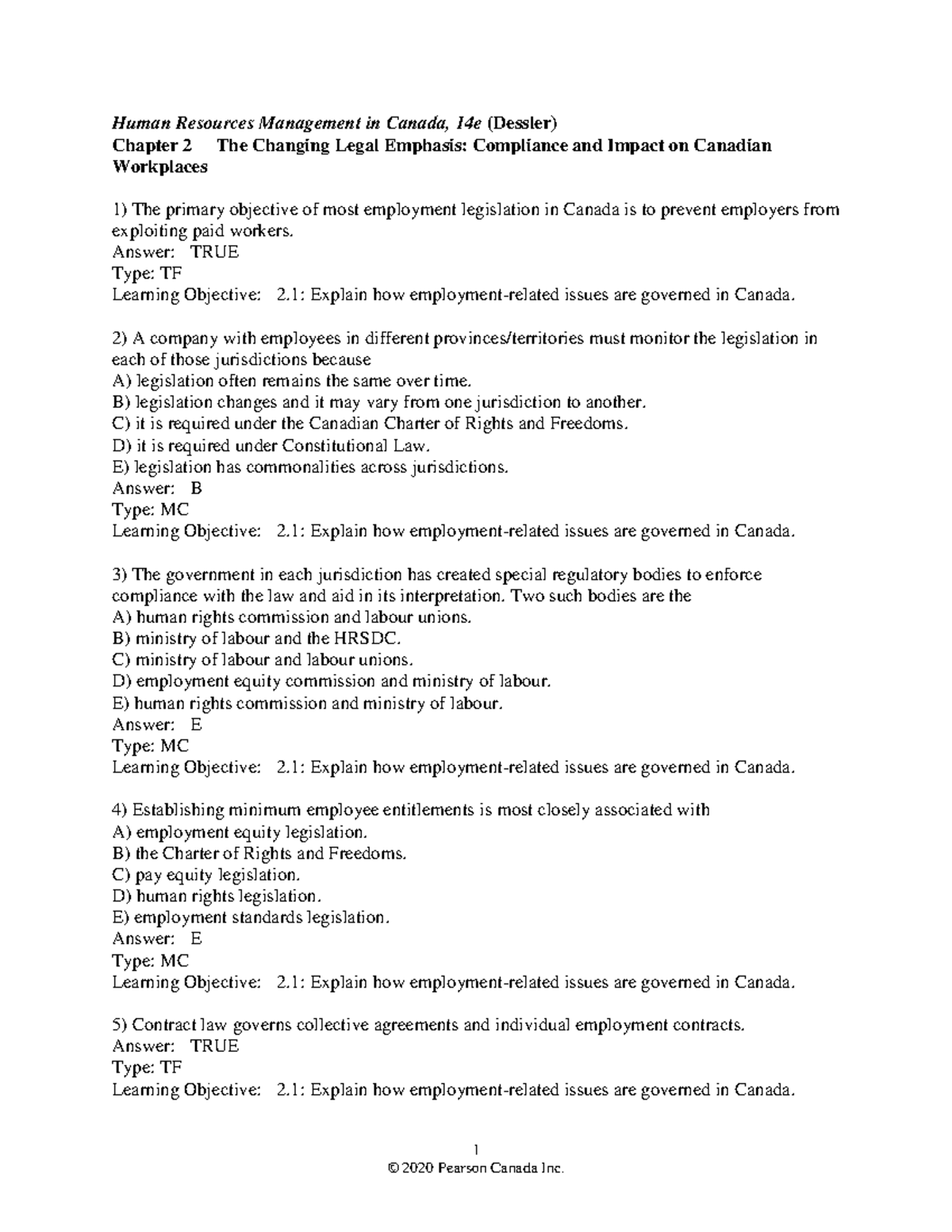 Sample/practice exam 12 November 2017, questions and answers - 1 Human ...