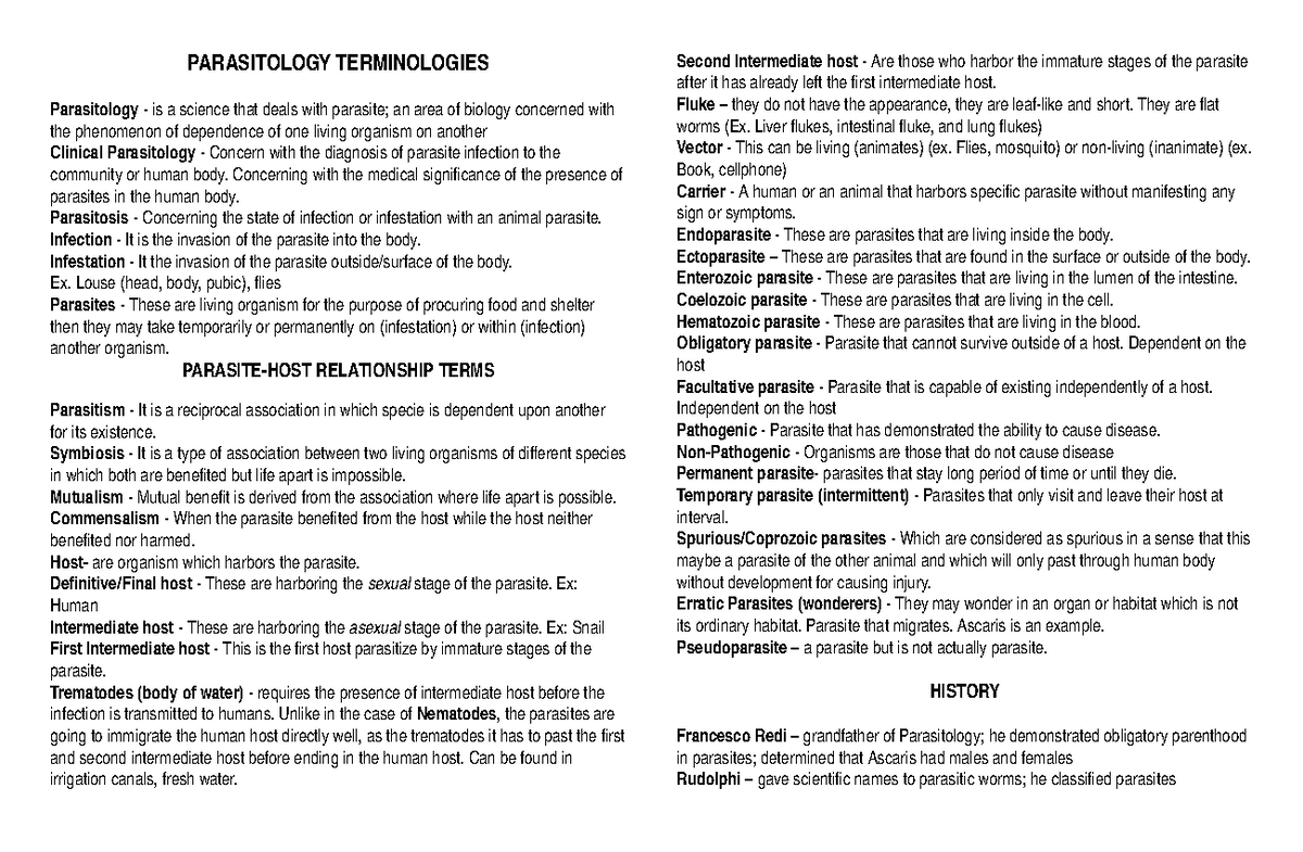 terminology-parasitology-terminologies-parasitology-is-a-science