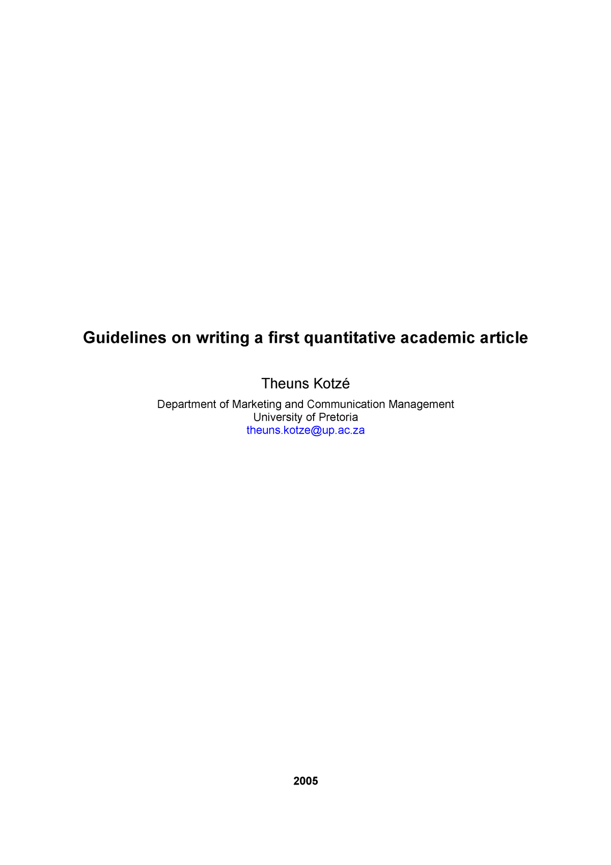 journal article guidelines