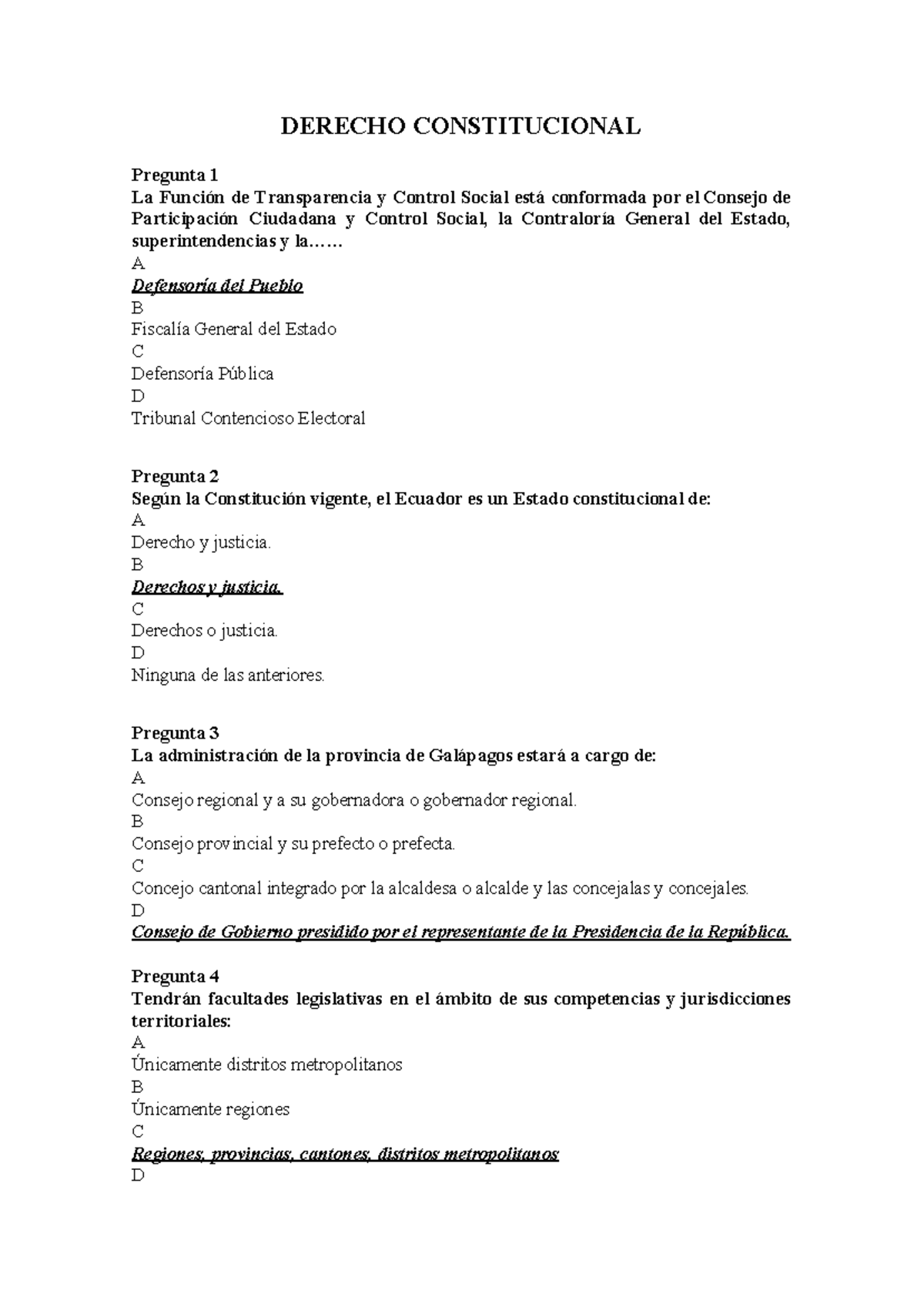 Examen de muestra/práctica 2019, preguntas y respuestas - DERECHO ...