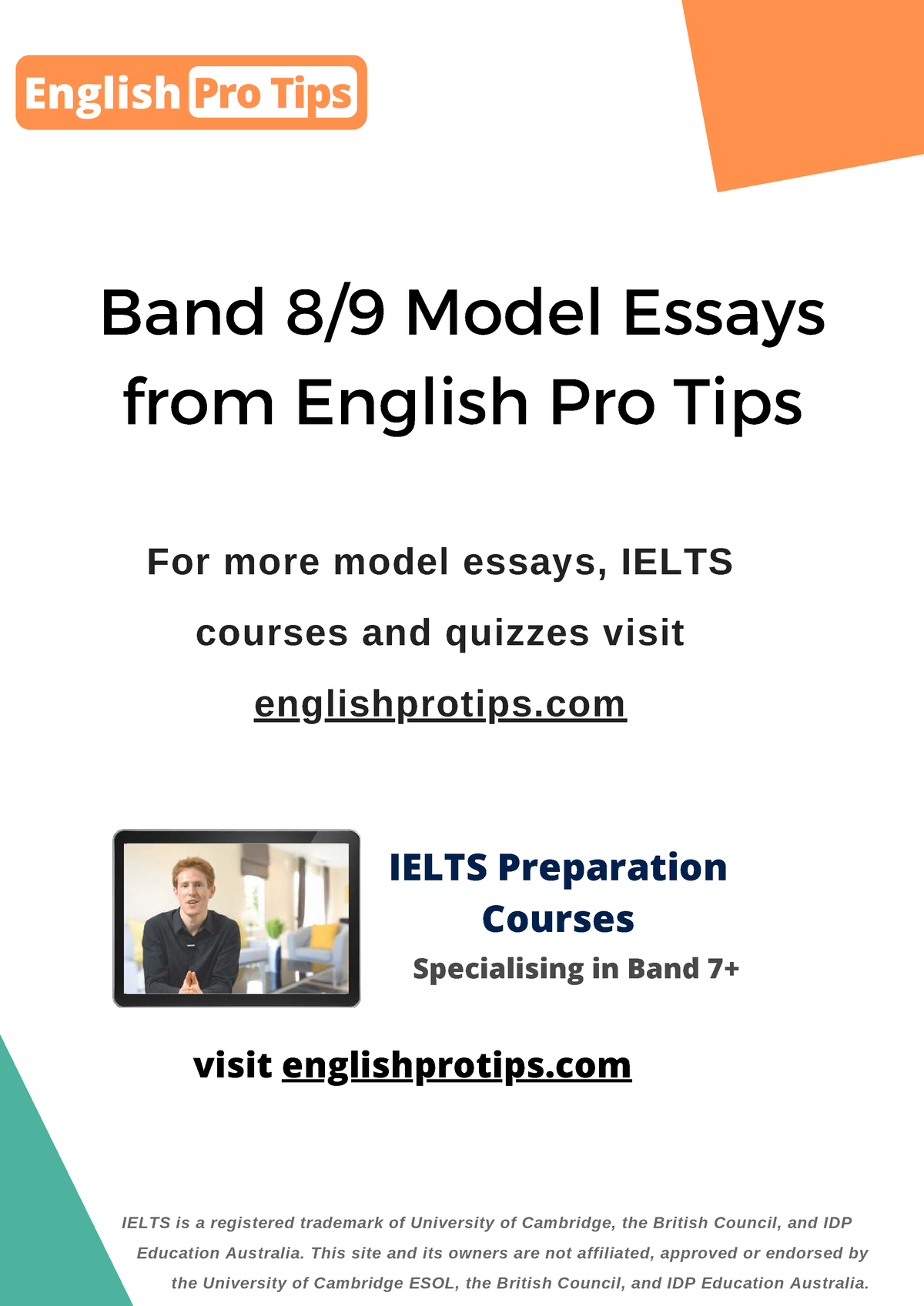 Band Sample Essays Band Model Essays From English Pro Tips For More Model Essays