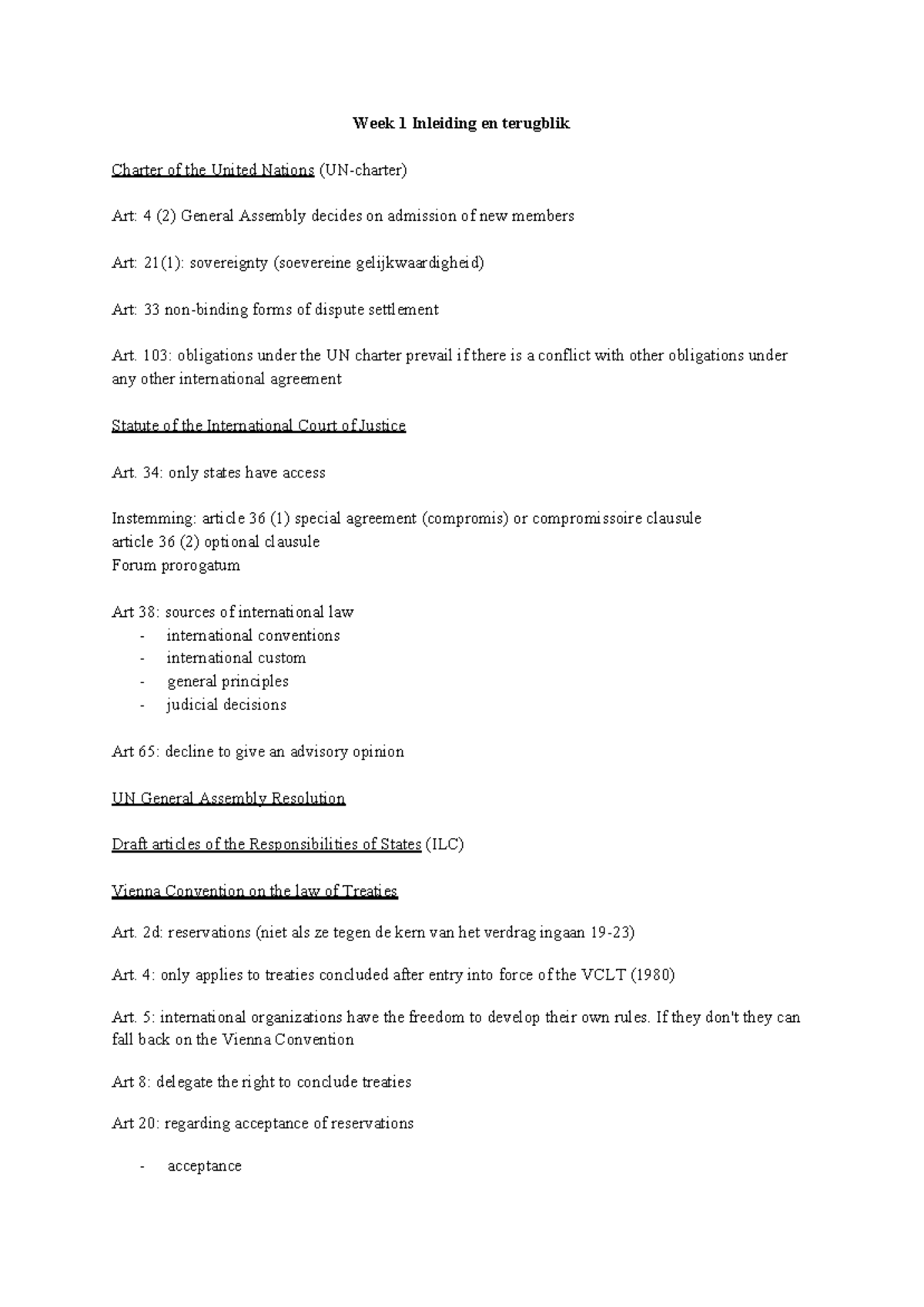 Public International Law > Artikelen - Week 1 Inleiding En Terugblik ...