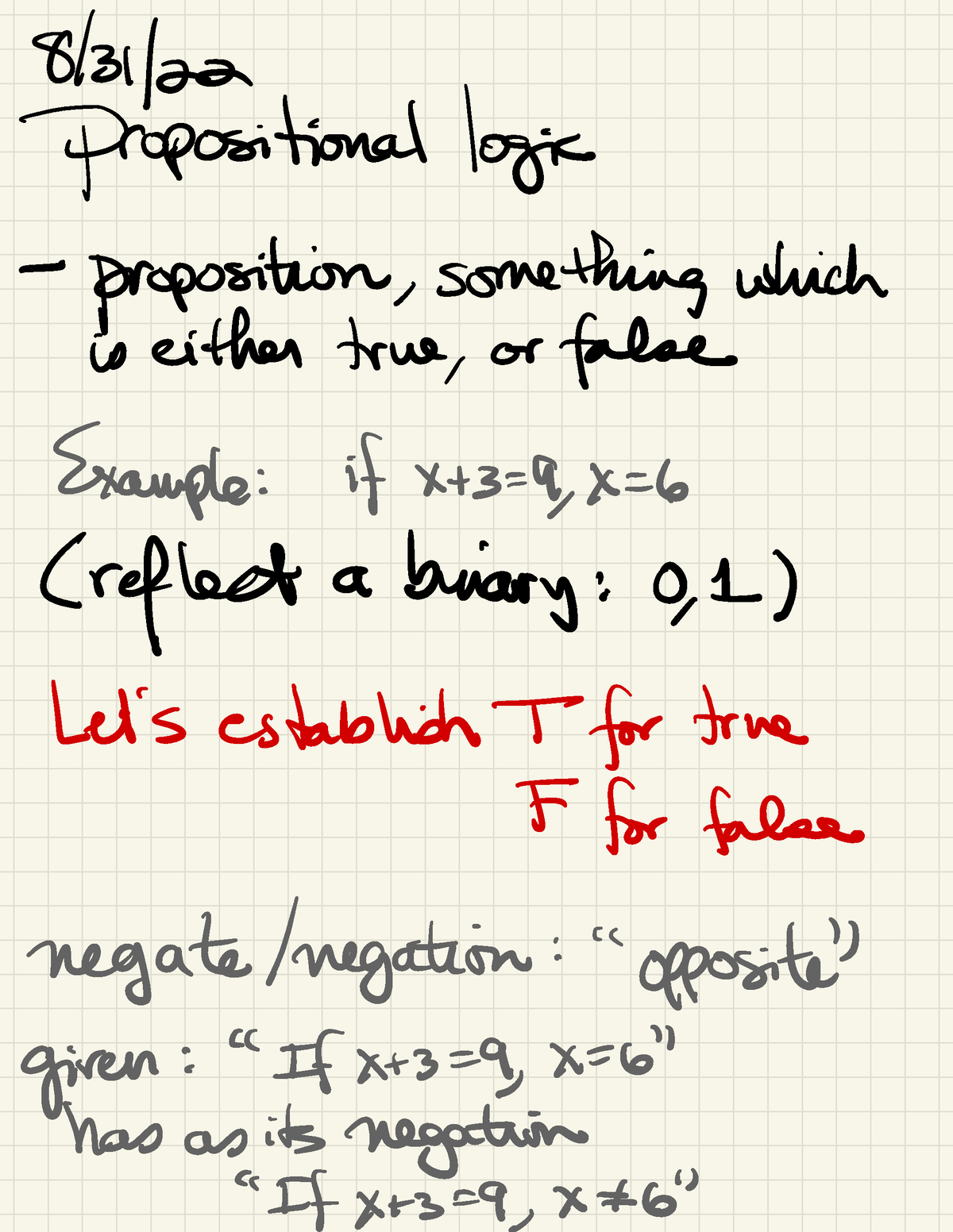 Notes And Examples On Proposition Logic- Either True Or False - 8/31 ...