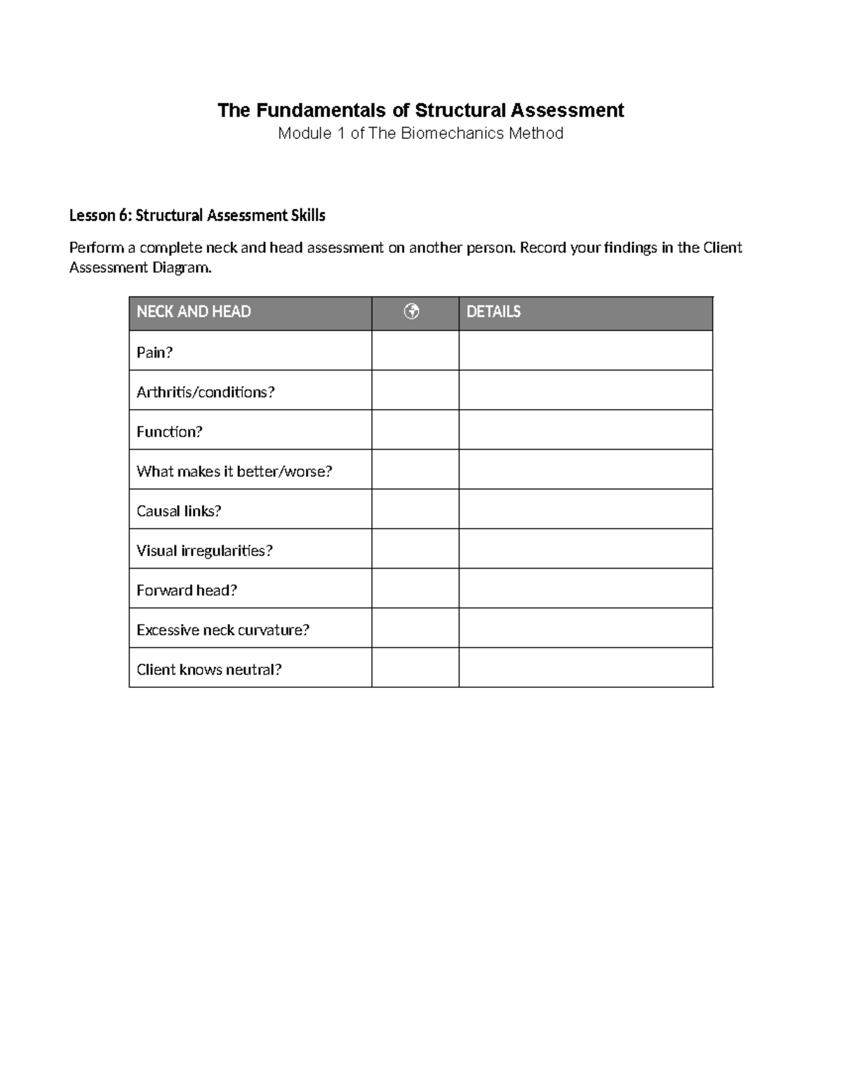 FSA Mod 1 Lesson 6 Printable Skills Test - The Fundamentals of ...