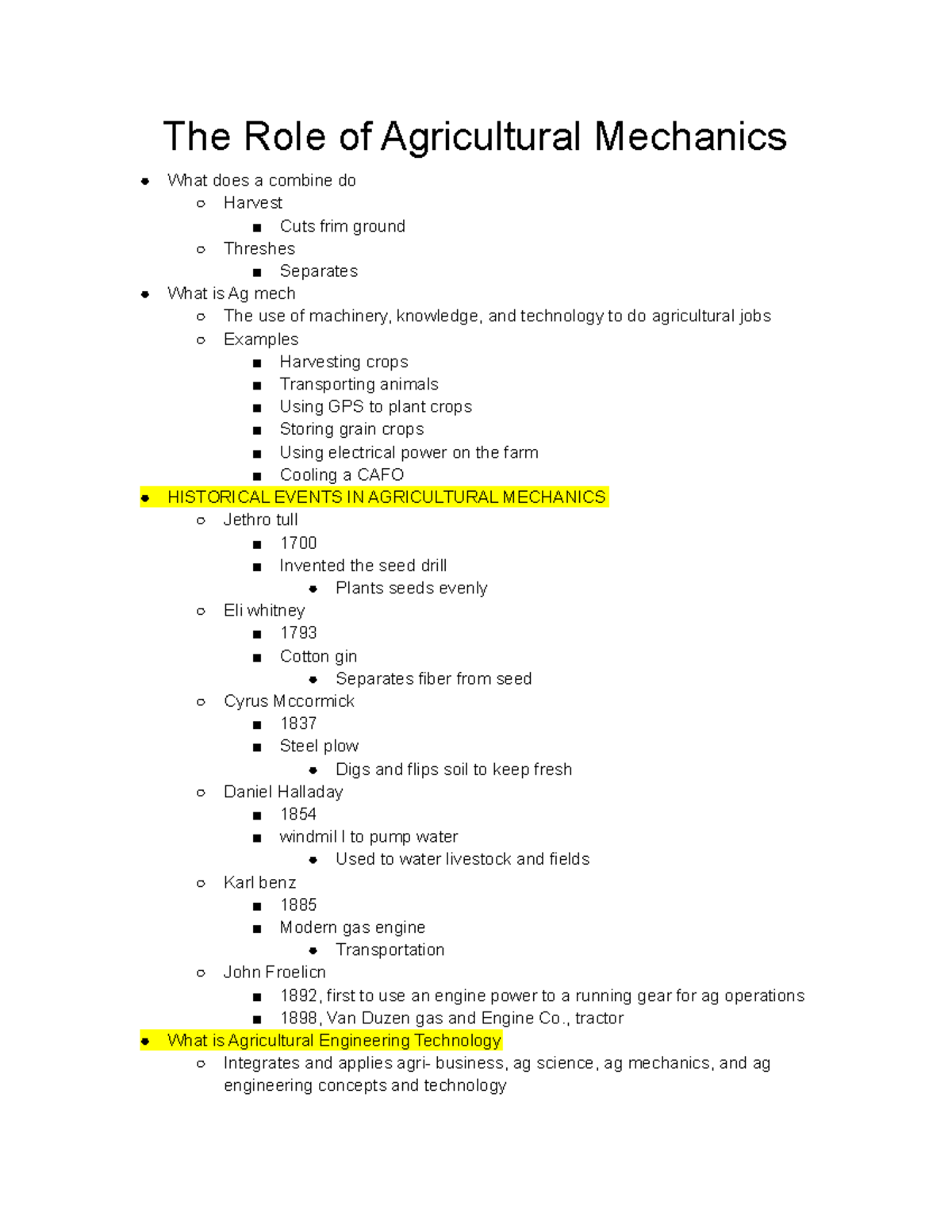 The Role of Agricultural Mechanica , tractor What is Agricultural