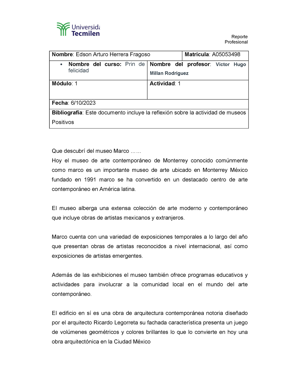 Actividad NO#1 PRIN DE Felicidad - Profesional Nombre: Edson Arturo ...