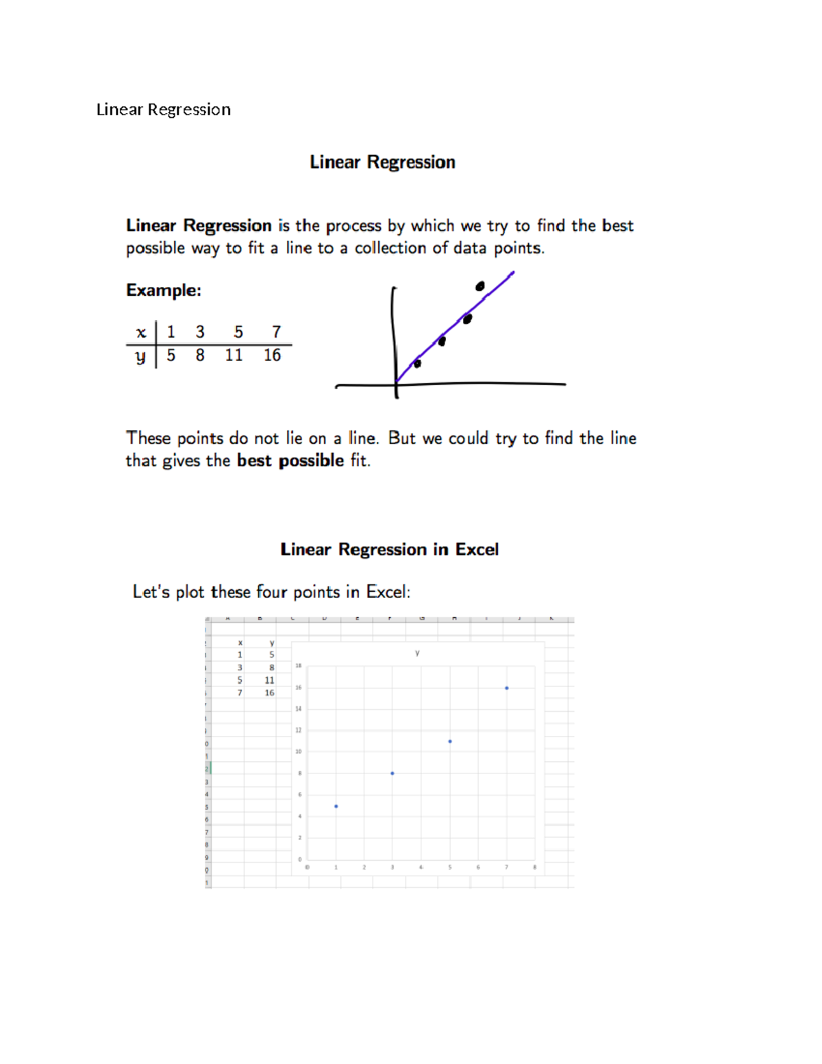 Maths week 2 linear regression - Introduction to Mathamatics - Linear ...