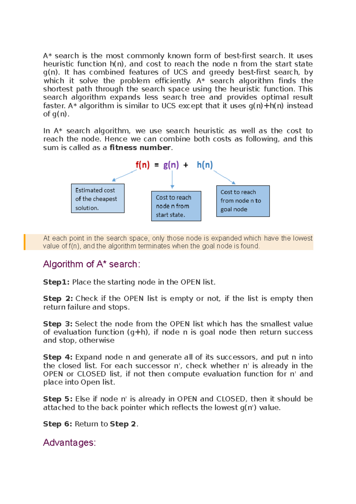AI Artificial intelligence - A* search is the most commonly known form ...