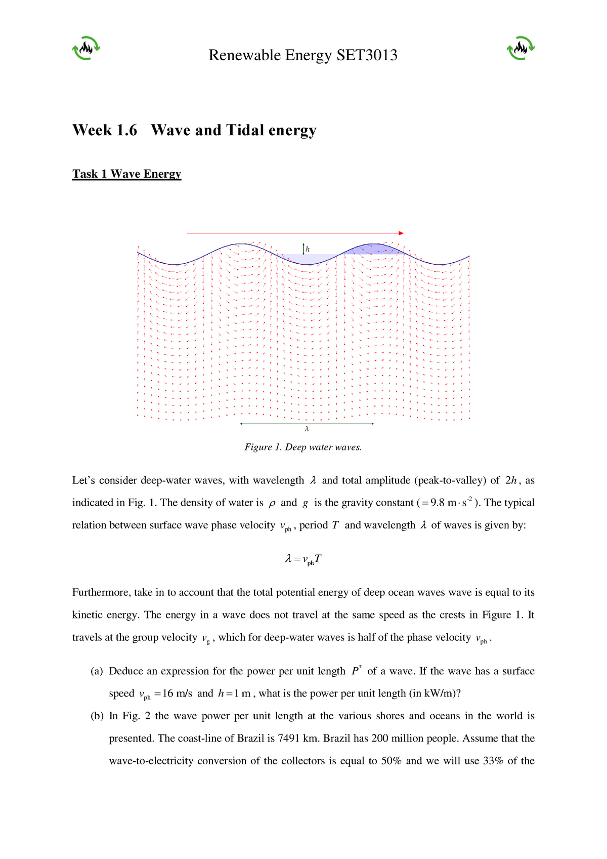 SET 30313 Renewable Energy - Week 1.6 - Wave And Tidal Energy ...