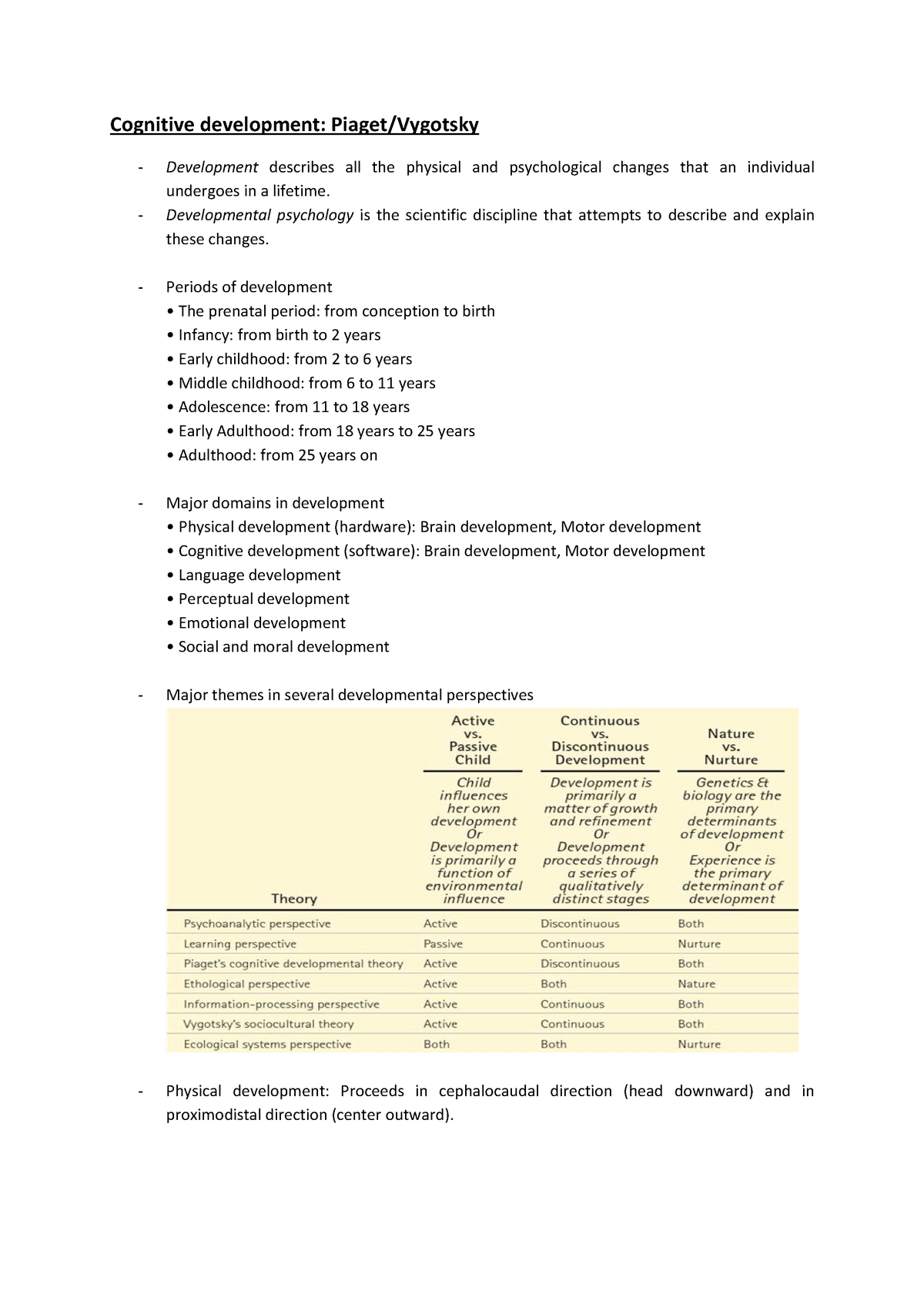 Piaget cheap discontinuous development