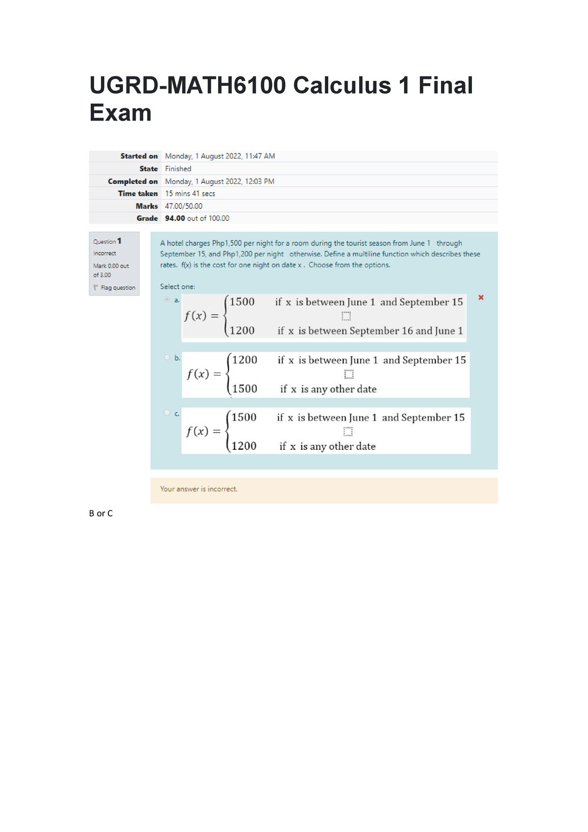 UGRD-MATH6100 Calculus 1 Final Exam - Studocu