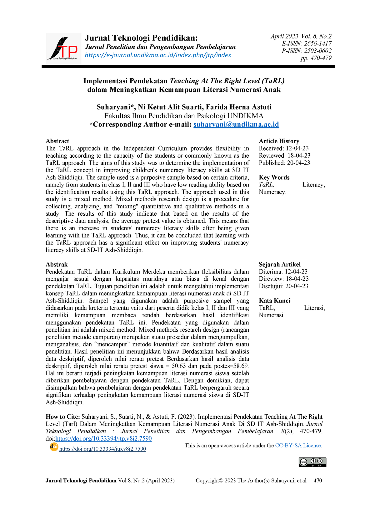 7590 27255 1 PB - Laporan - Jurnal Teknologi Pendidikan: Jurnal ...