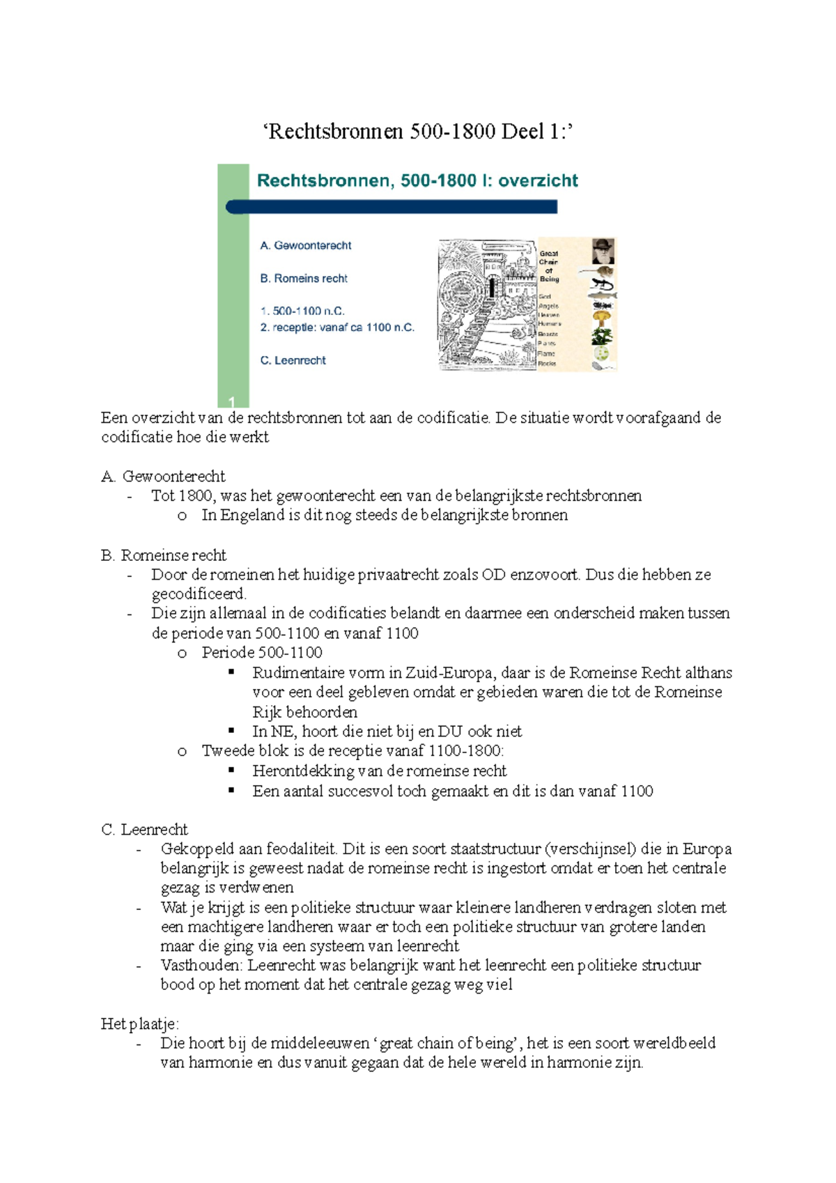 Rechtsgeschiedenis HC 2 - ‘Rechtsbronnen 500-1800 Deel 1:’ Een ...