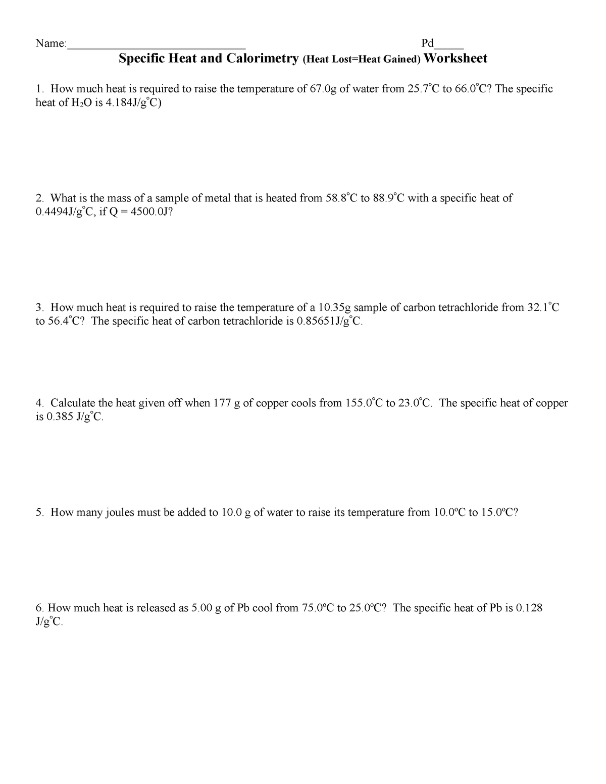 specific-heat-and-calorimetry-worksheet-name