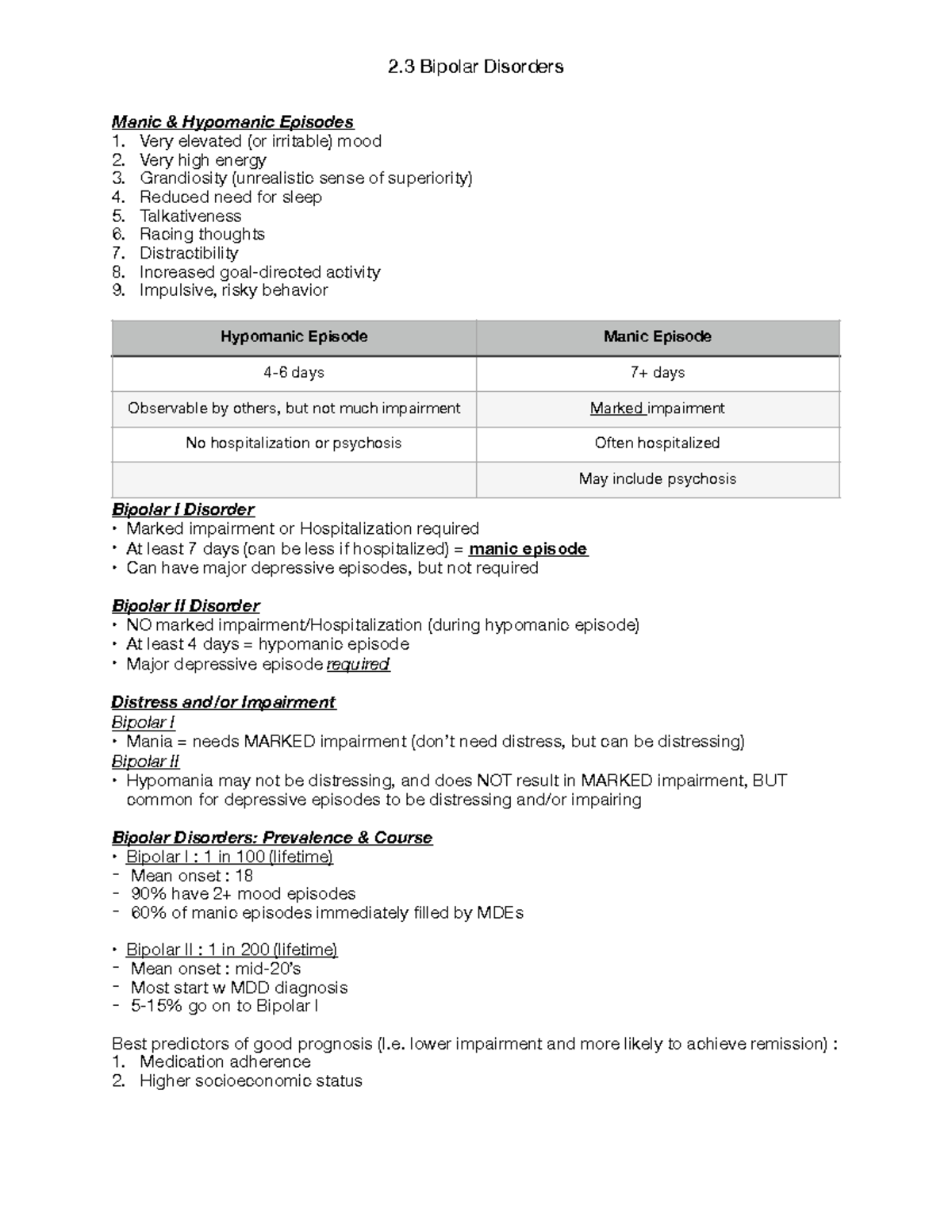 Bipolar Disorders - 2 Bipolar Disorders Manic & Hypomanic Episodes 1 ...