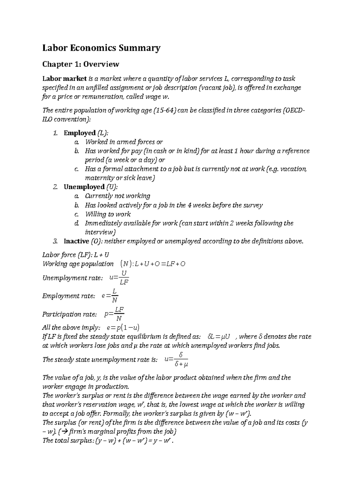 summary-labor-economics-chapters-1-4-5-8-labor-economics-summary