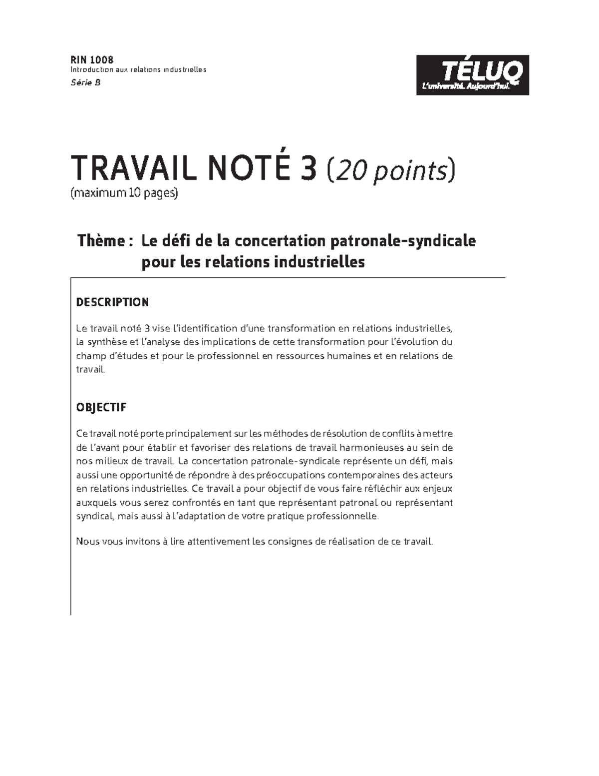 TN3 Serie B - Travail Note 3 - TRAVAIL NOTÉ 3 (20 Points) (maximum 10 ...