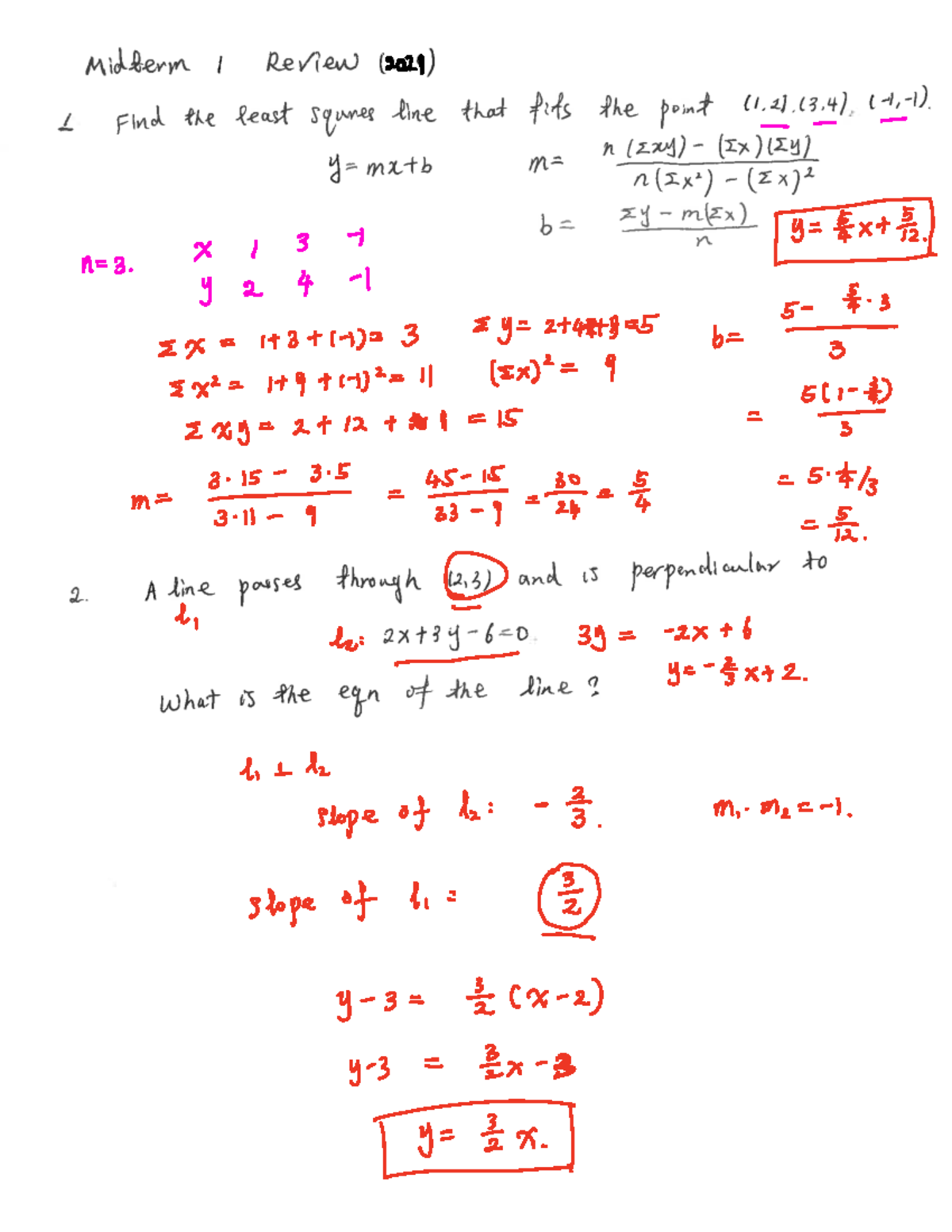 Mid1review 2021 B - Review Questions And Solutions For Midterm 1 - 2021 ...