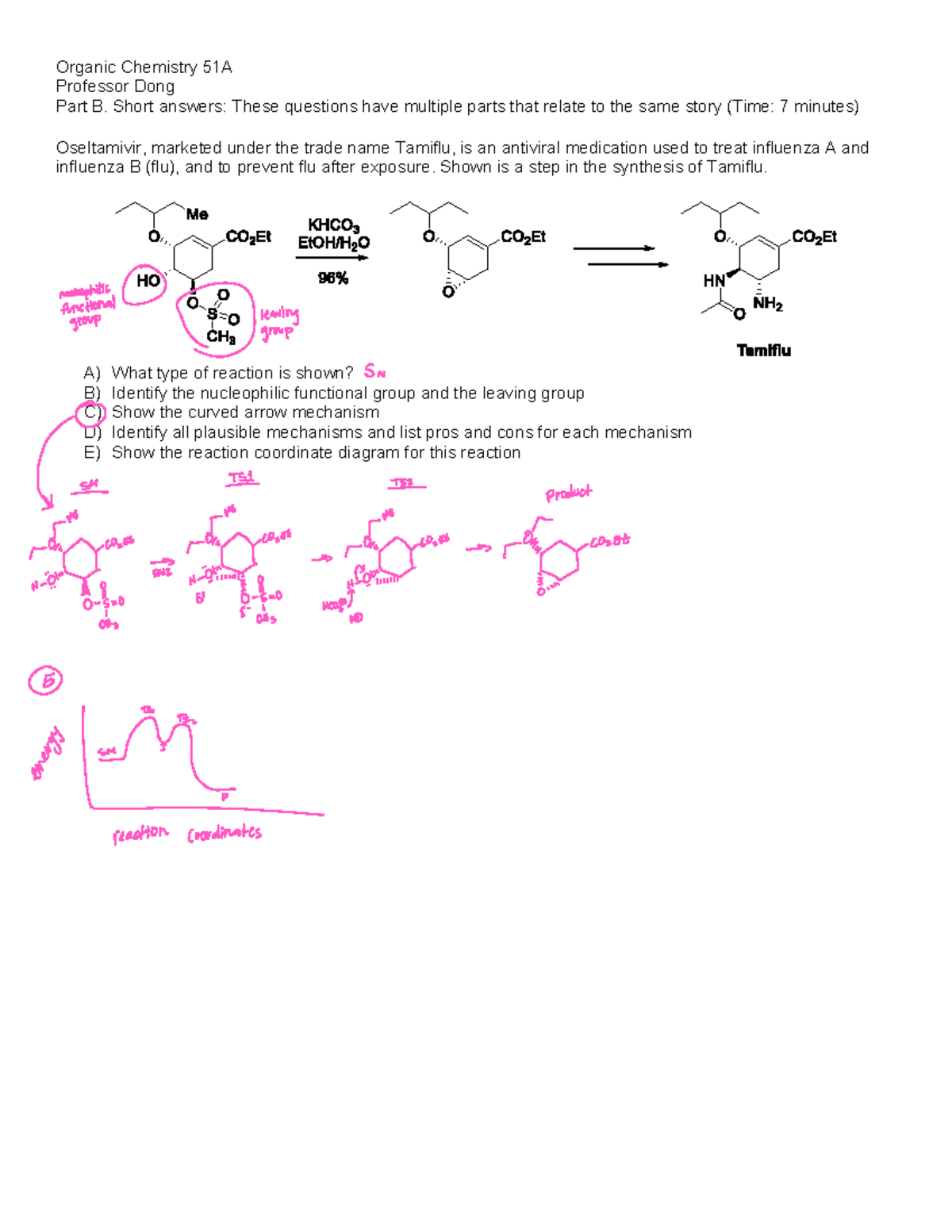 Discussion Worksheet Chem - Organic Chemistry 51A Professor Dong Part B ...