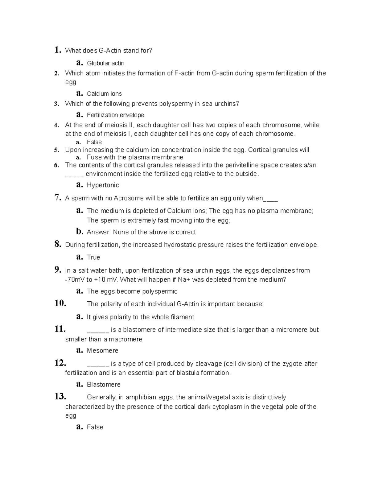 Quizzes for Exam 3 - Practice questions covering the course material ...