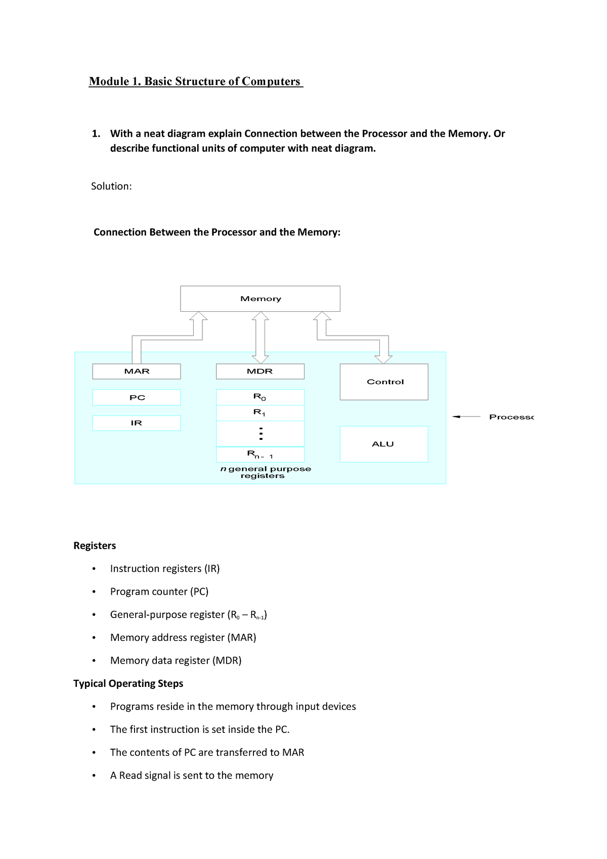 Module 1. Basic Structure Of Computers Ans - Module 1. Basic Structure ...