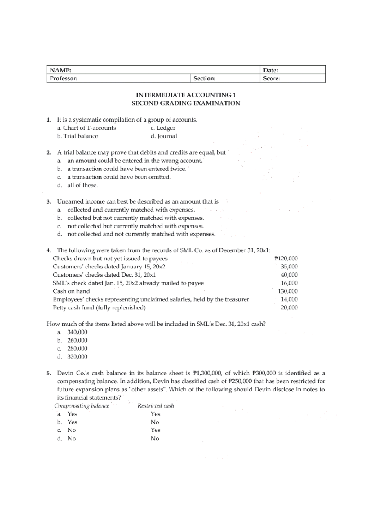 IA 1 - TEST Reviewer - Intermediate Accounting 1 - Studocu