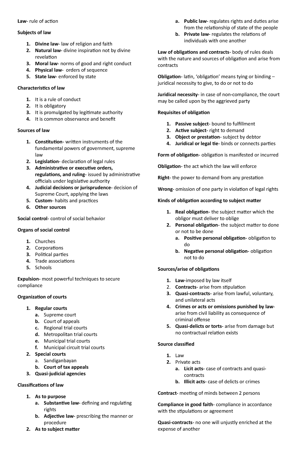 quiz1-law-lecture-notes-1-law-rule-of-acion-subjects-of-law-1