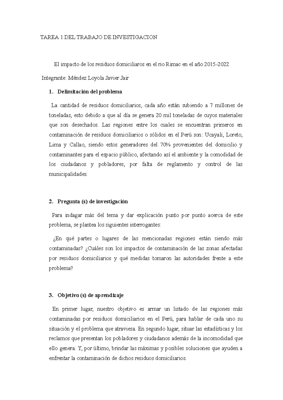 Tarea 1 DEL Trabajo DE Investigacion - TAREA 1 DEL TRABAJO DE ...