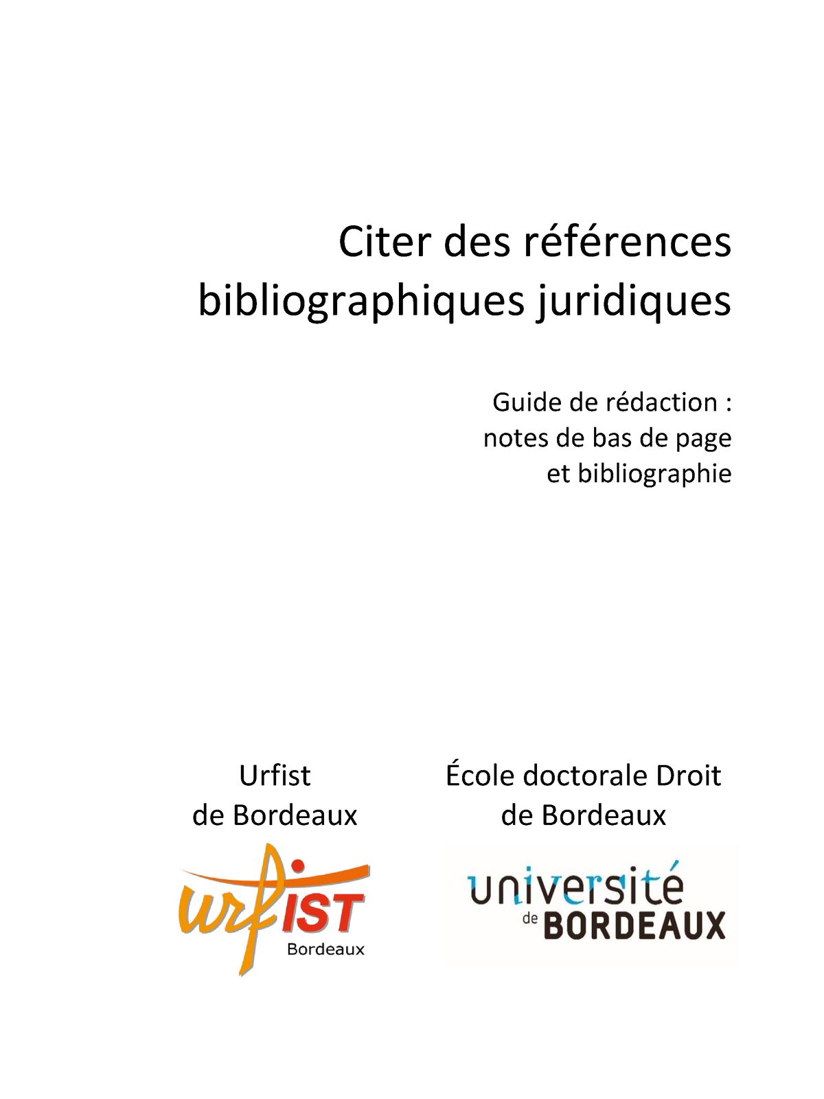 Citer Ses Sources Juridiques - Citer Des RÈfÈrences Bibliographiques ...