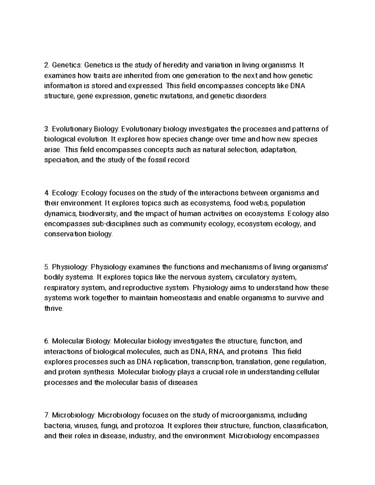 Notes biology 2022 4 - Studocu