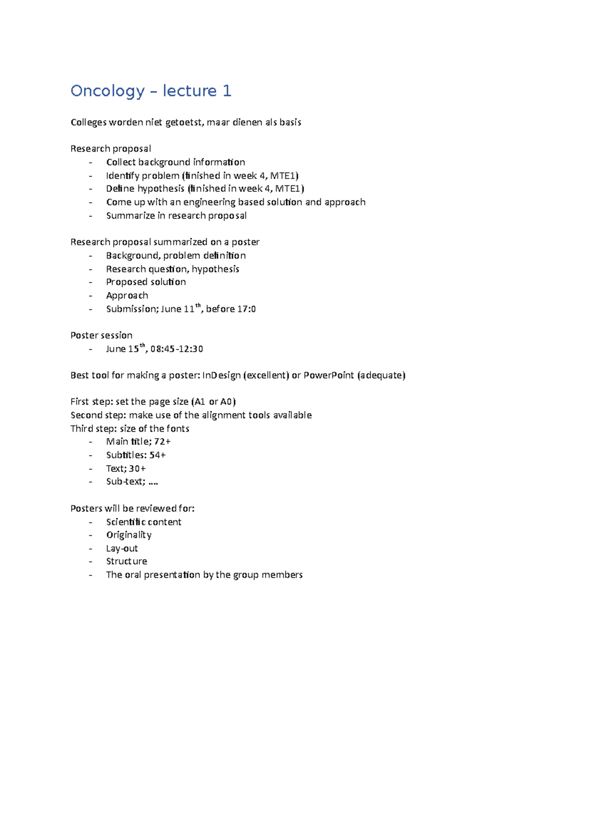 Lecture 1 And 2 8Qc10 Oncology Lecture 1 Colleges Worden Niet lecture-1-and-2-8qc10-oncology-lecture-1-colleges-worden-niet