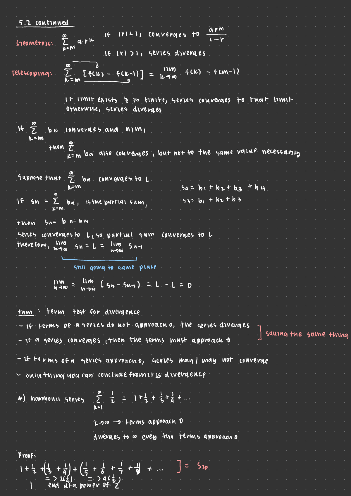 Calculus 2 Lecture 16 Notes - 5.2cont#.m 00 Geometric : I A. Ru 't