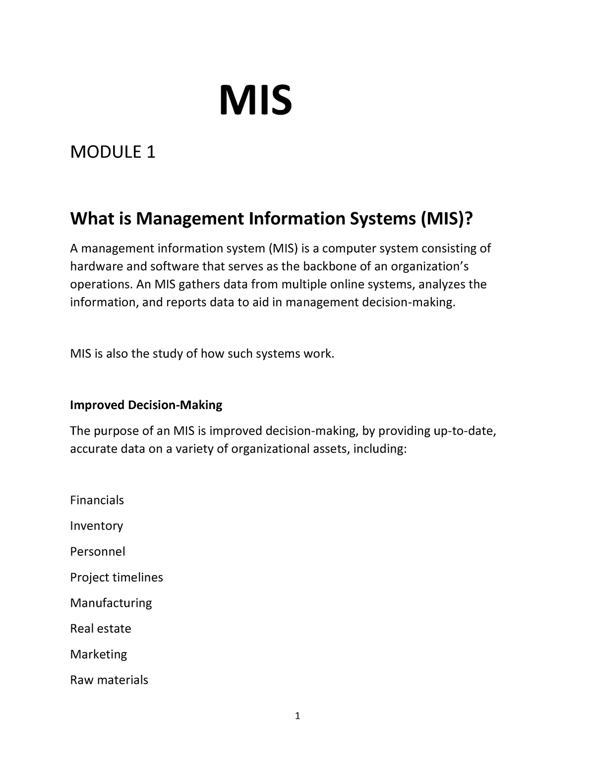 MIS FULL NOTE - Management Information System And Cyber Security Notes ...