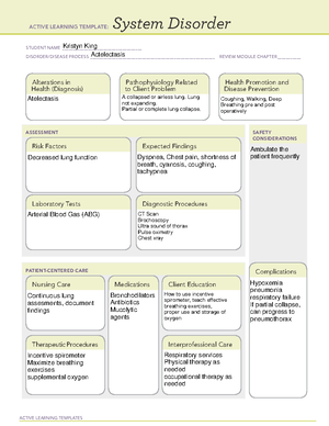 Ati System Disorder-dm2 - Active Learning Templates System Disorder 