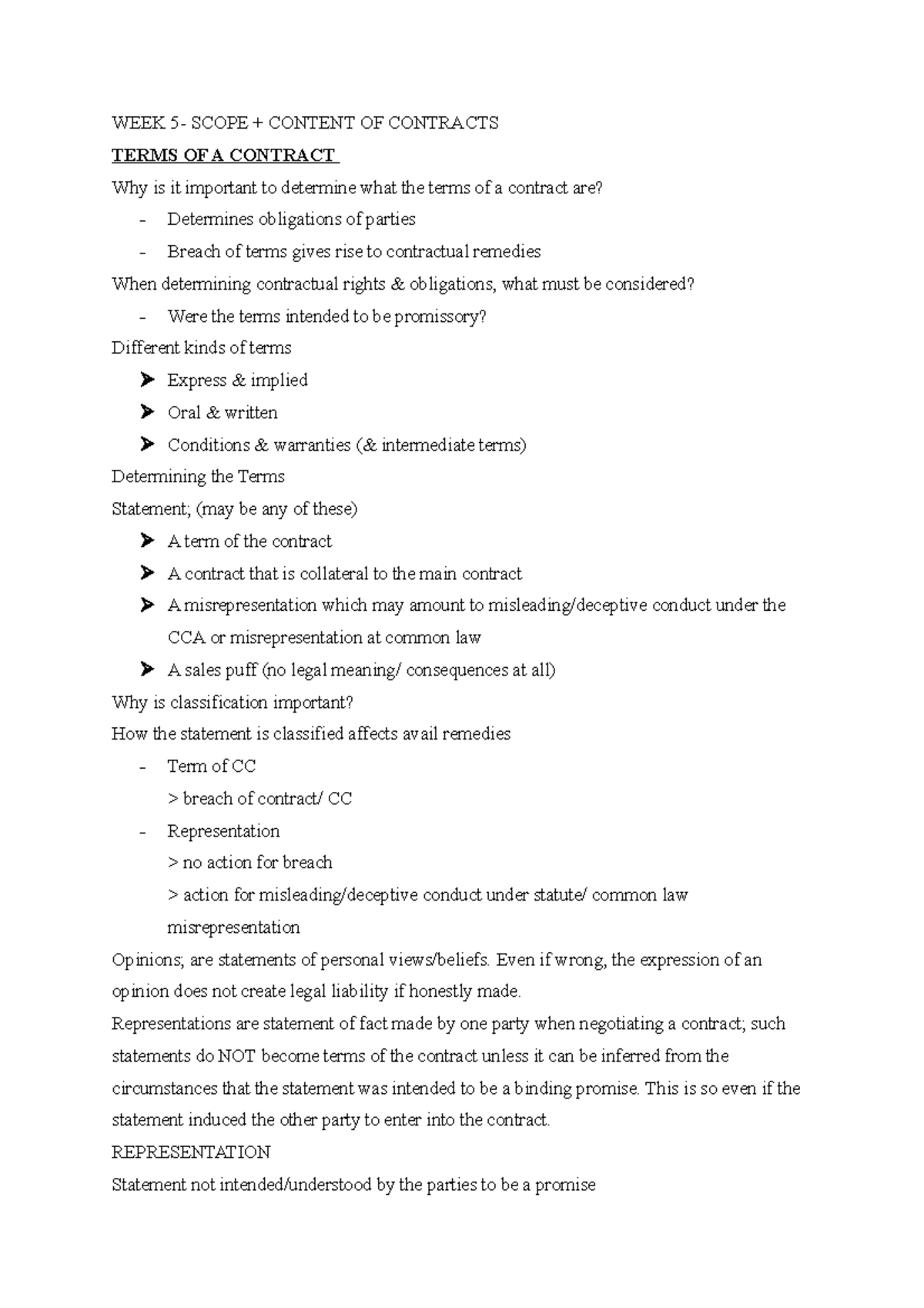 mll111-exam-notes-week-5-scope-content-of-contracts-terms-of-a