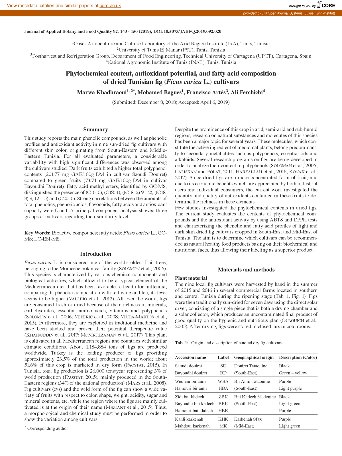 235698315 - Cours - Journal of Applied Botany and Food Quality 92, 143 ...