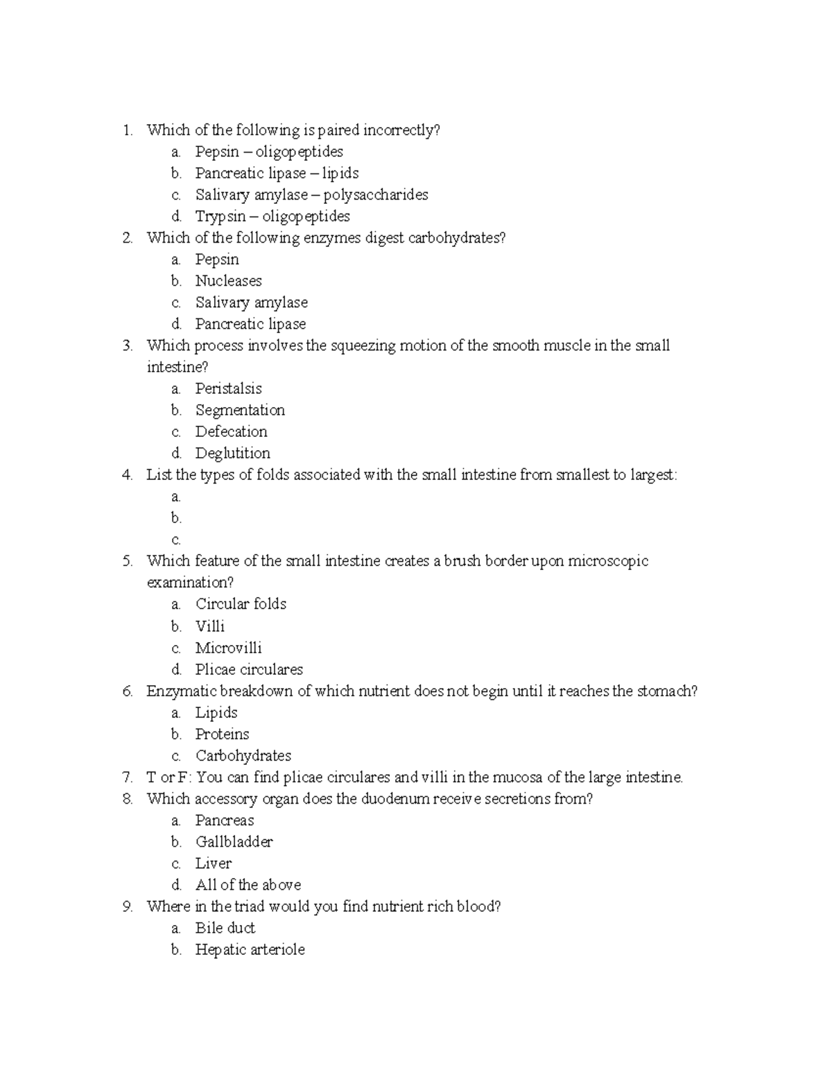 Hepatic Renal Questions - Which of the following is paired incorrectly ...